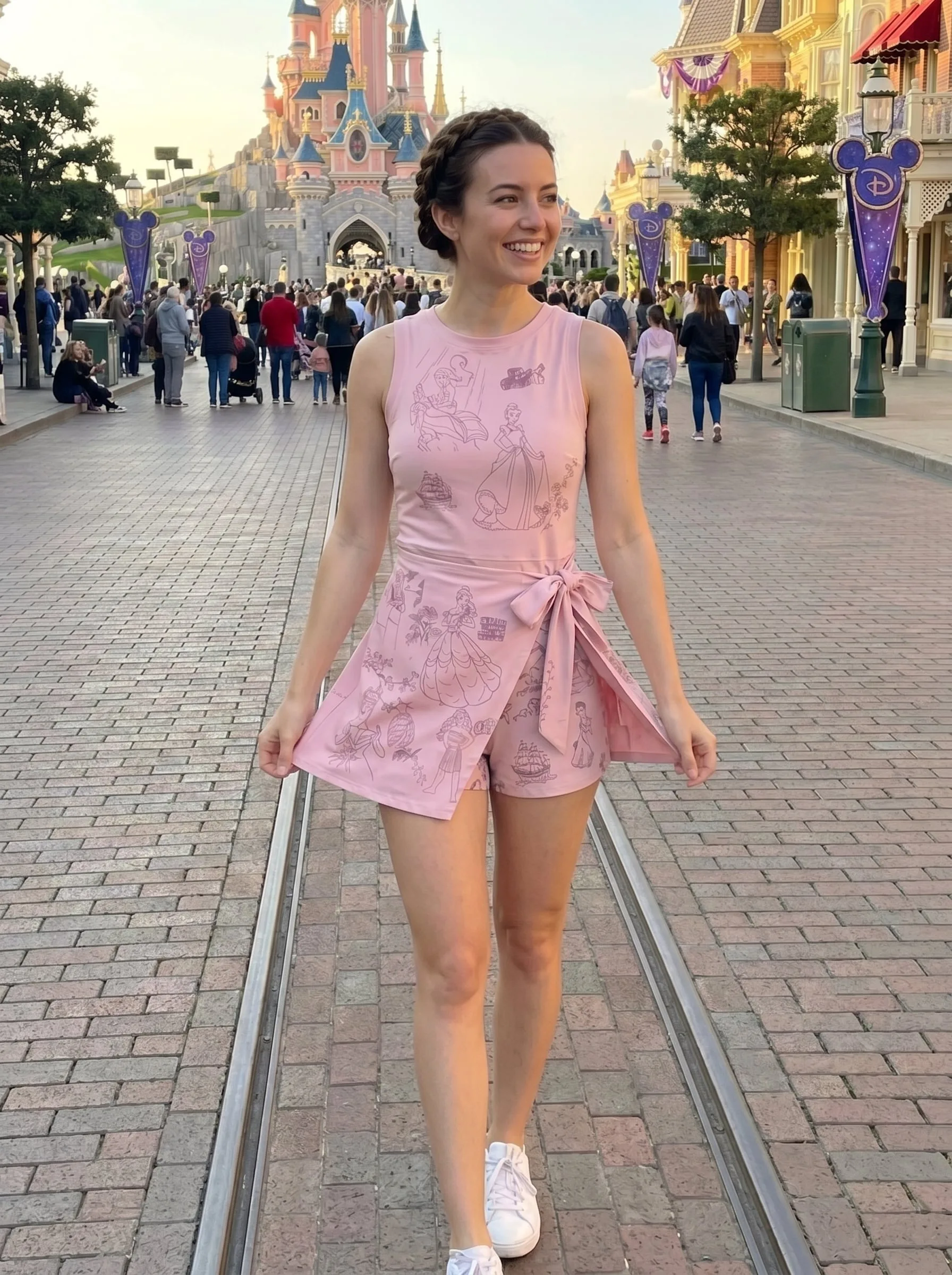 Disney Princess Tennis Dress Skirt, Disney Tennis Skort For Women - Image 3