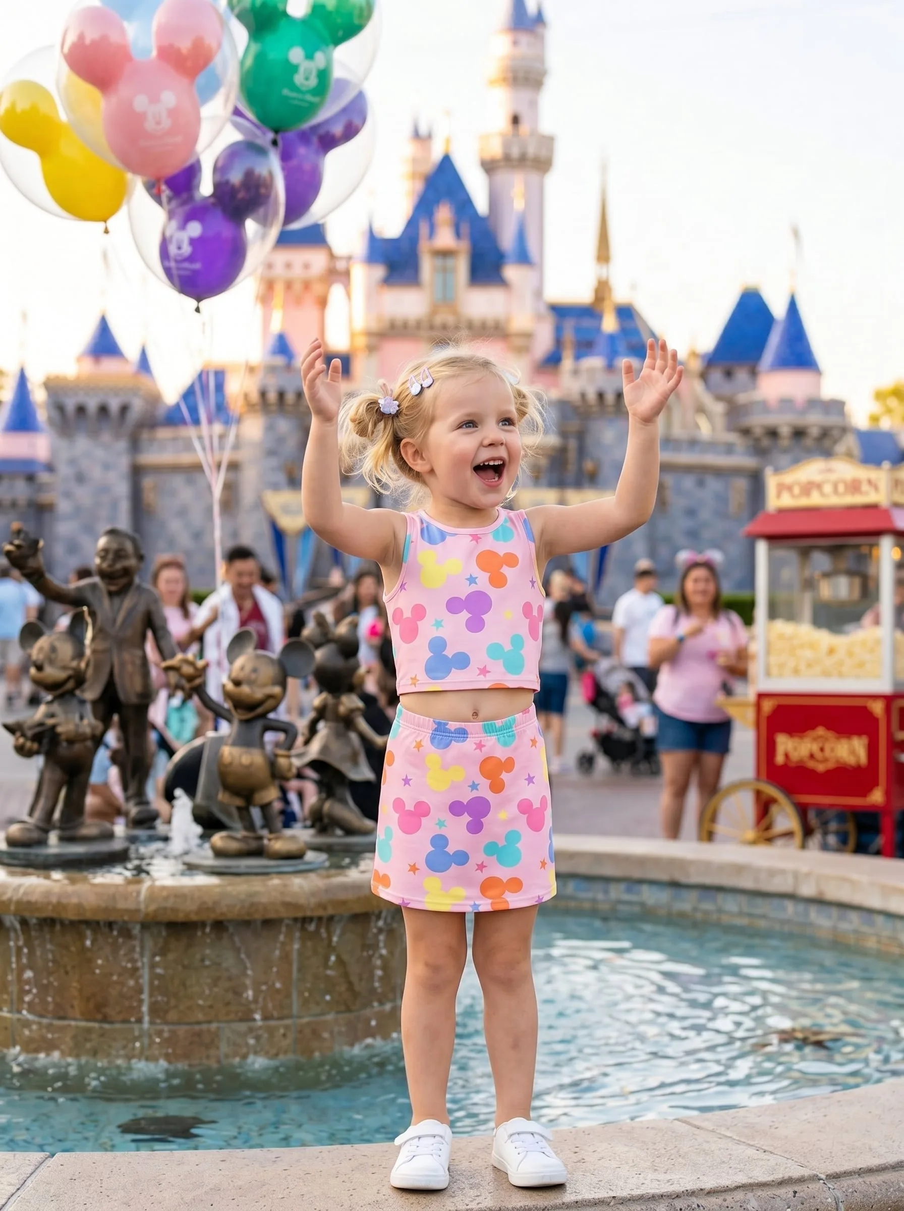 Pastel Mickey Matching Dress Set, Mom And Me Outfit, Disney Park Vacation Clothes - Image 2