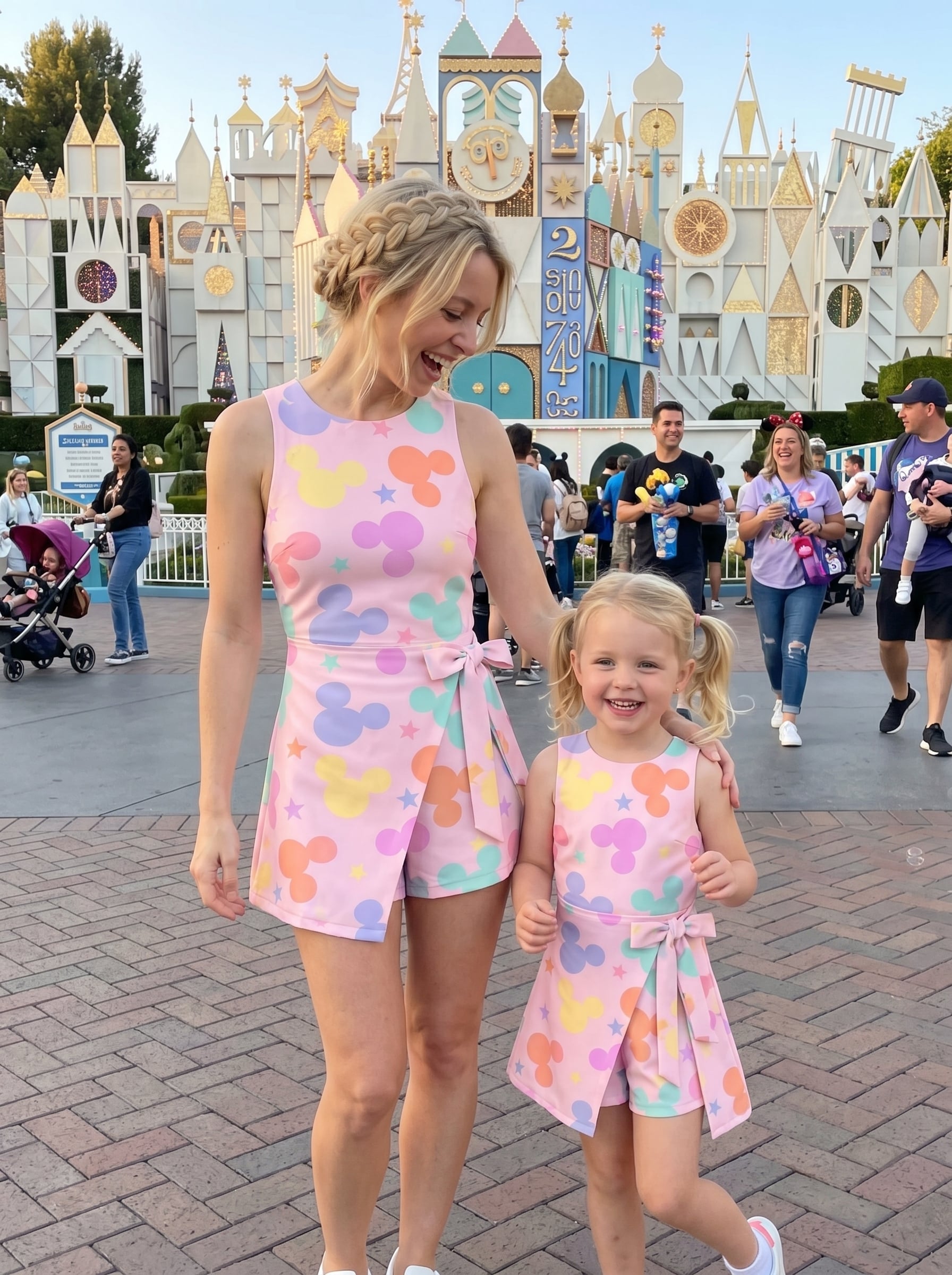 Pastel Mickey Tennis Dress Skirt, Disney Park Vacation Outfit, Pastel Mickey Skort Dress