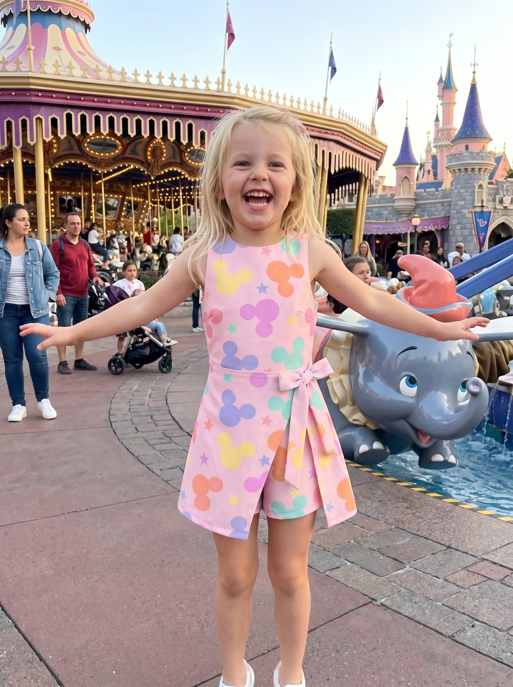 Pastel Mickey Tennis Dress Skirt, Disney Park Vacation Outfit, Pastel Mickey Skort Dress - Image 3