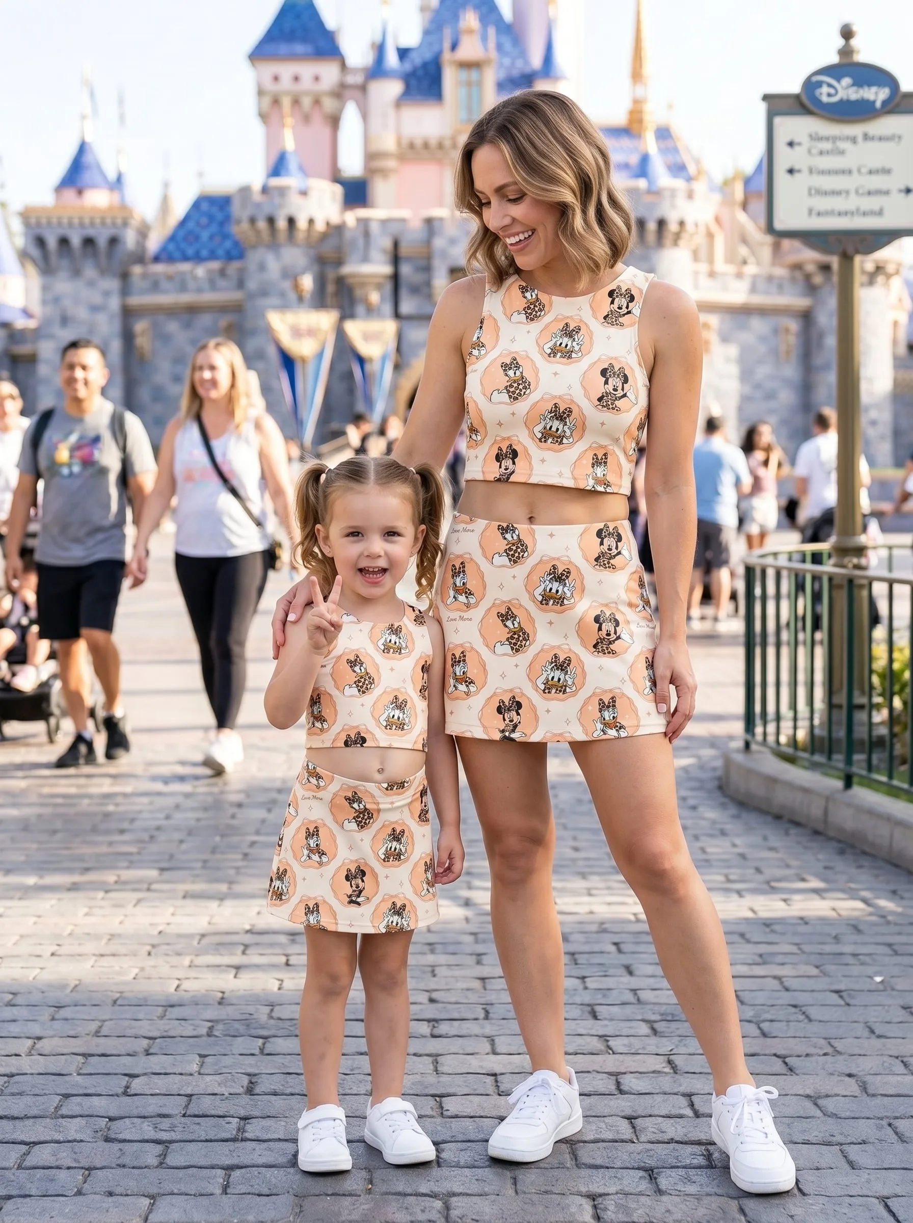 Minnie Mouse Matching Dress Set, Mom And Me Outfit, Disney Park Vacation Clothes