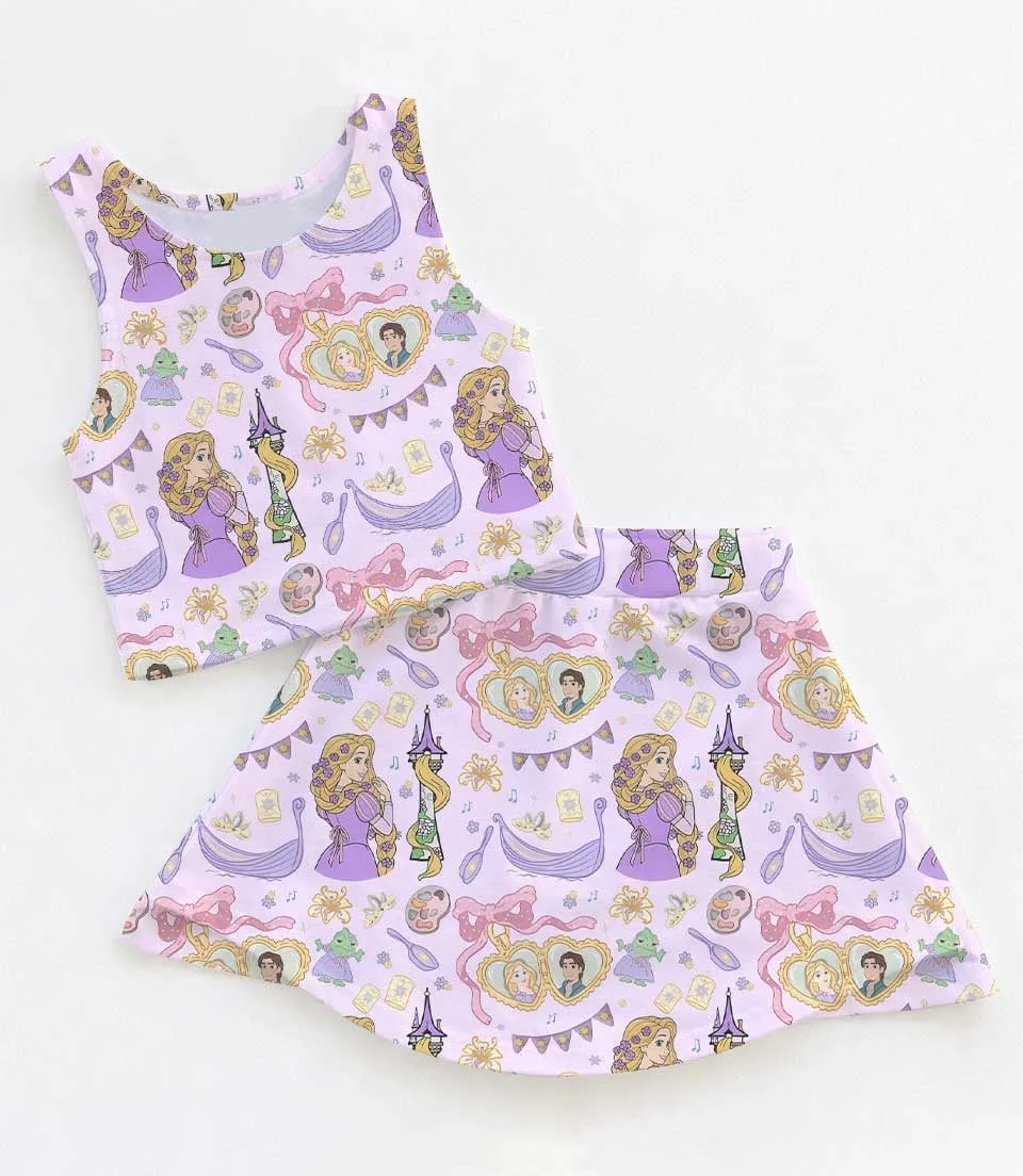 Disney Tangled Rapunzel Matching Mom and Me Dress Set, Family Vacation Theme Park Outfit