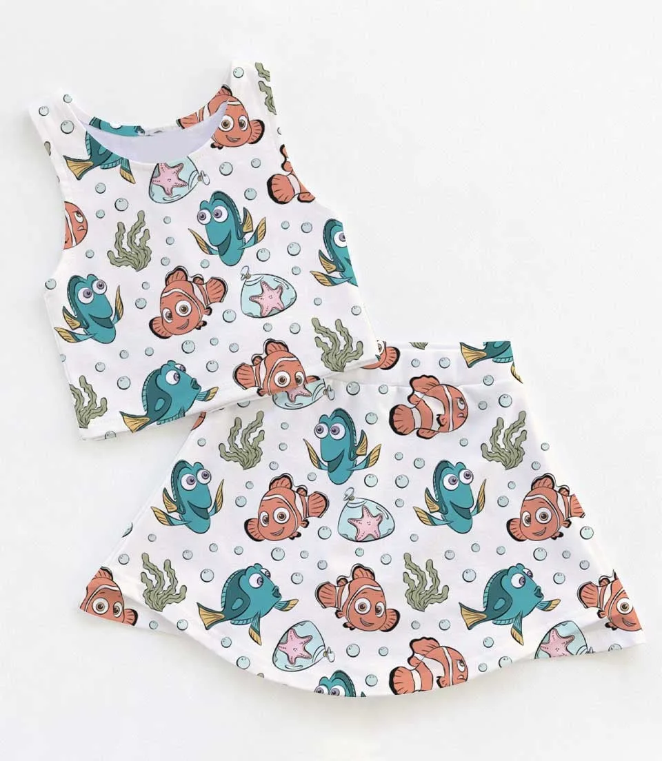 Disney Finding Nemo Dress Set, Under the Sea Vacation Outfit