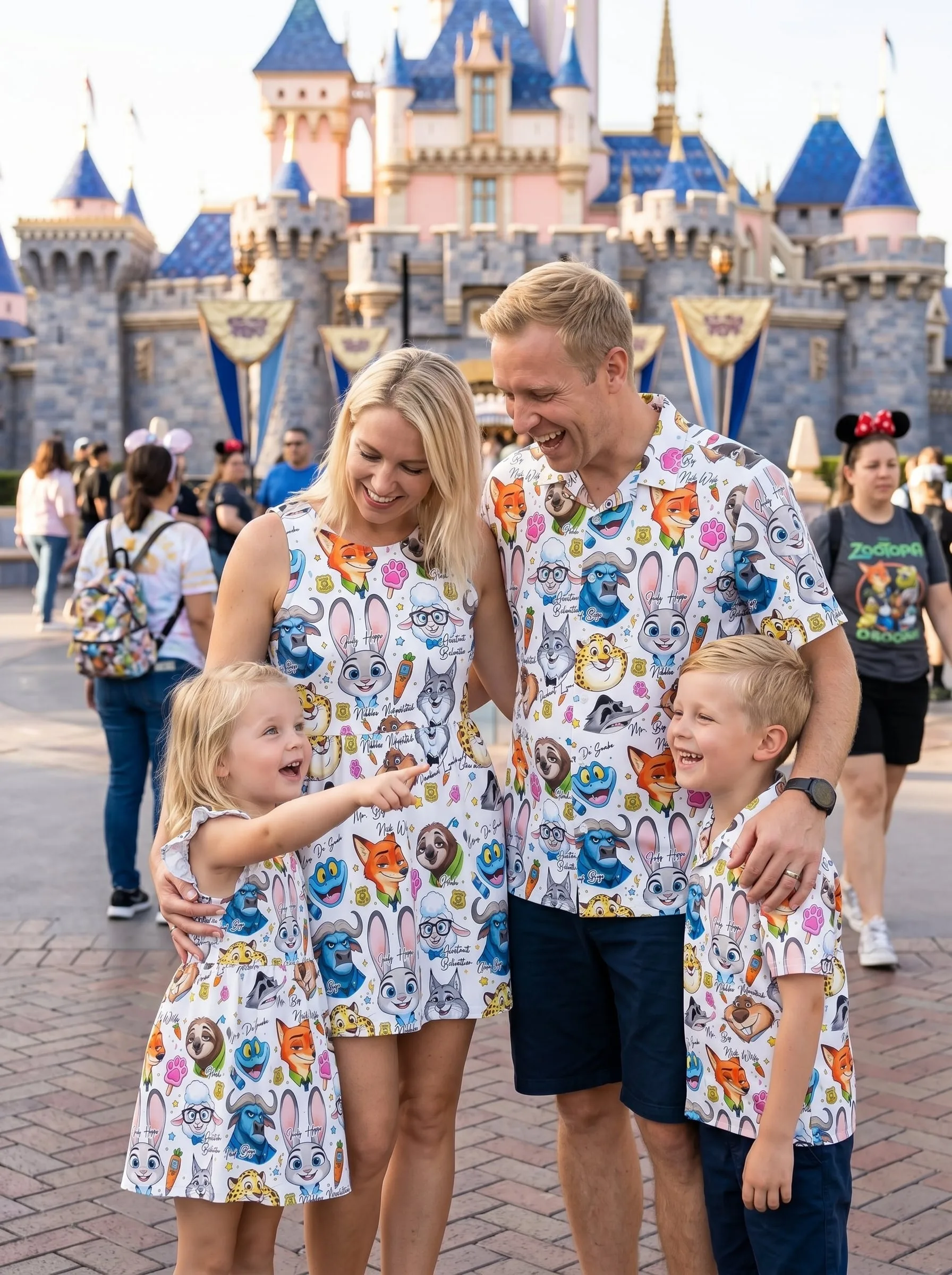Zootopia Disney Matching Family Set, Character Print Outfit, Disneyland Family Trip Clothes - Image 2