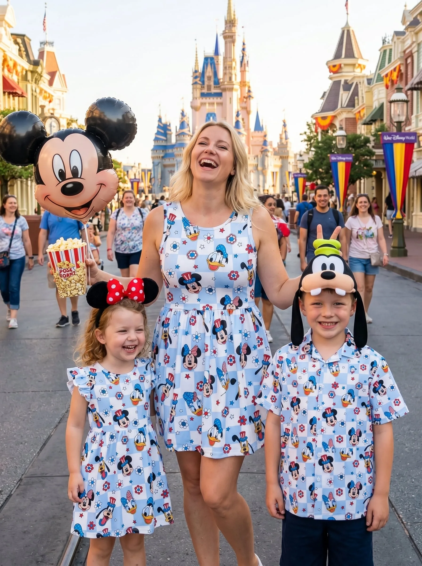 Patriotic Disney Matching Family Set, Mickey And Friends Outfit, Disneyland Family Trip Clothes - Image 3