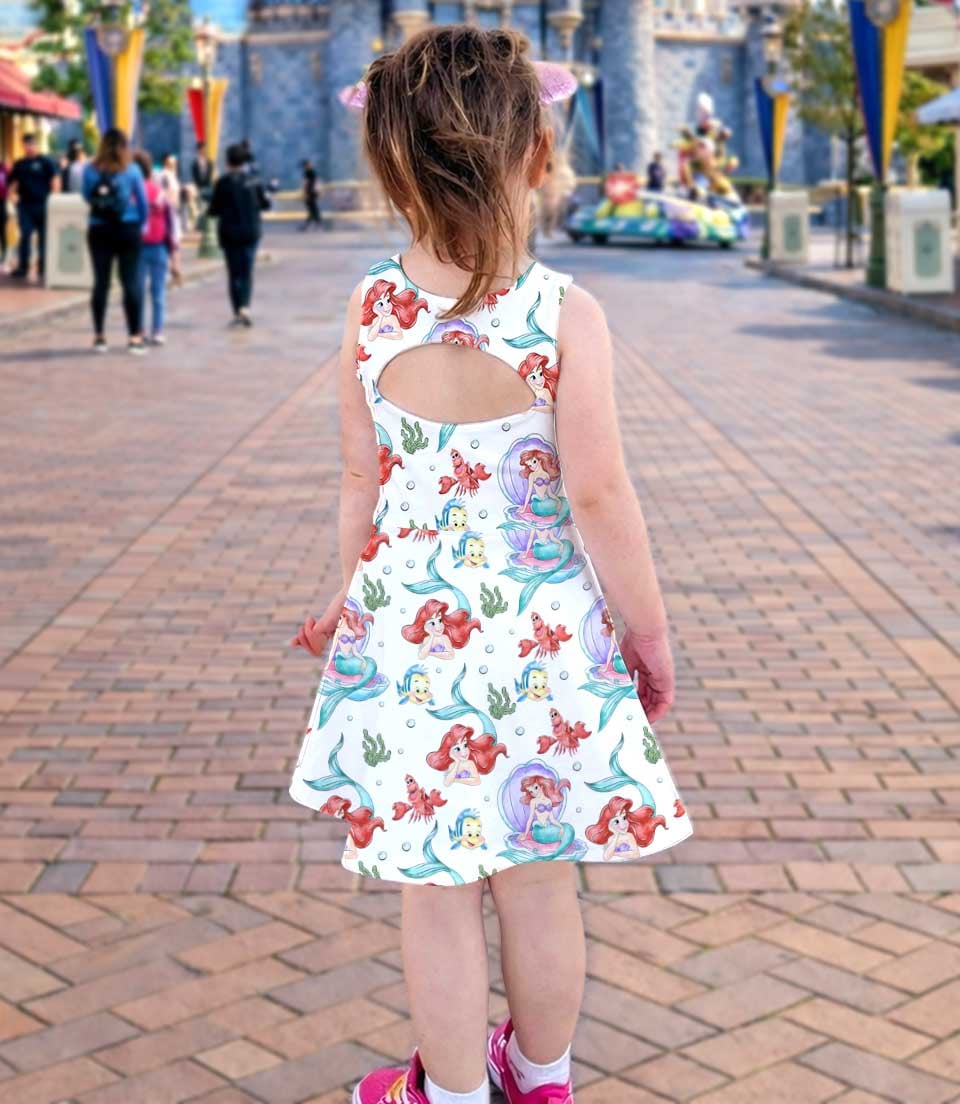 Disney The Little Mermaid Dress Set, Under the Sea Vacation Outfit - Image 4