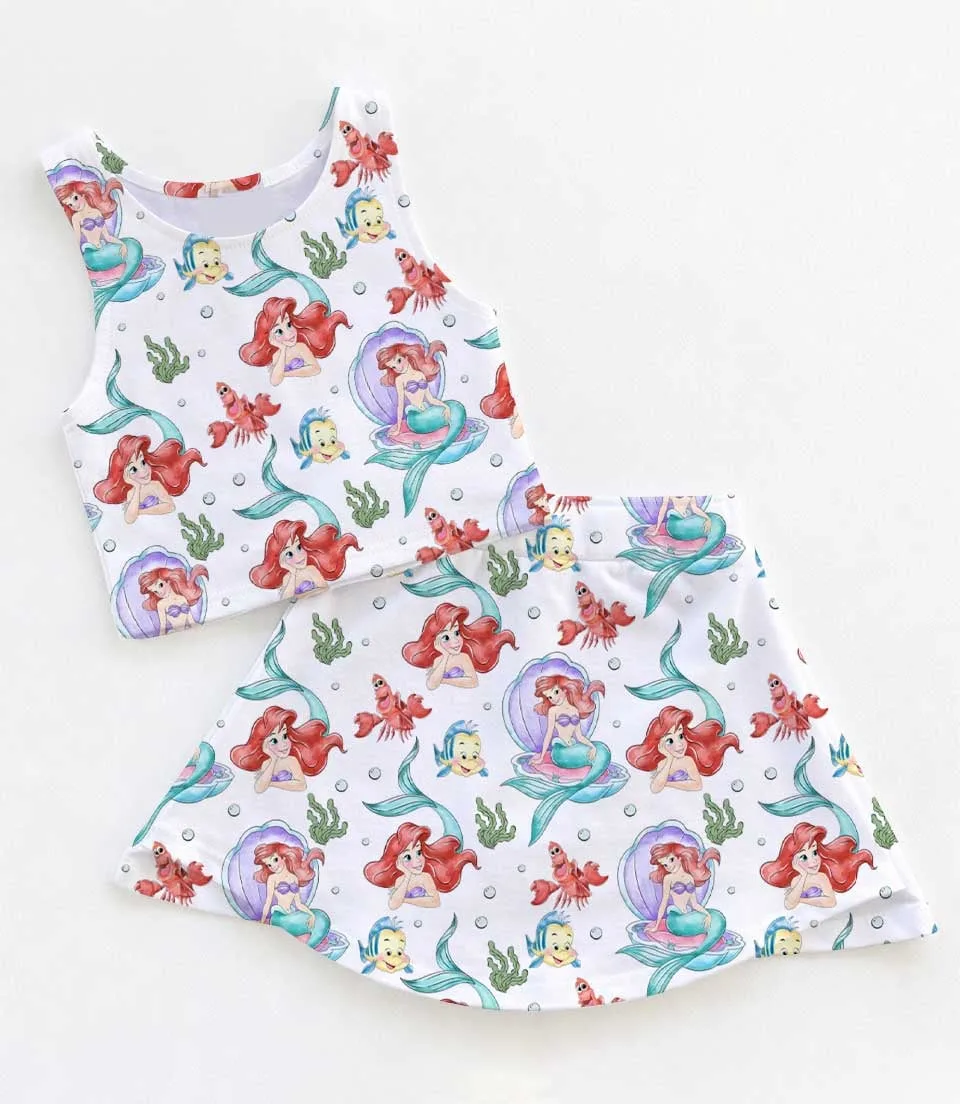 Disney The Little Mermaid Dress Set, Under the Sea Vacation Outfit