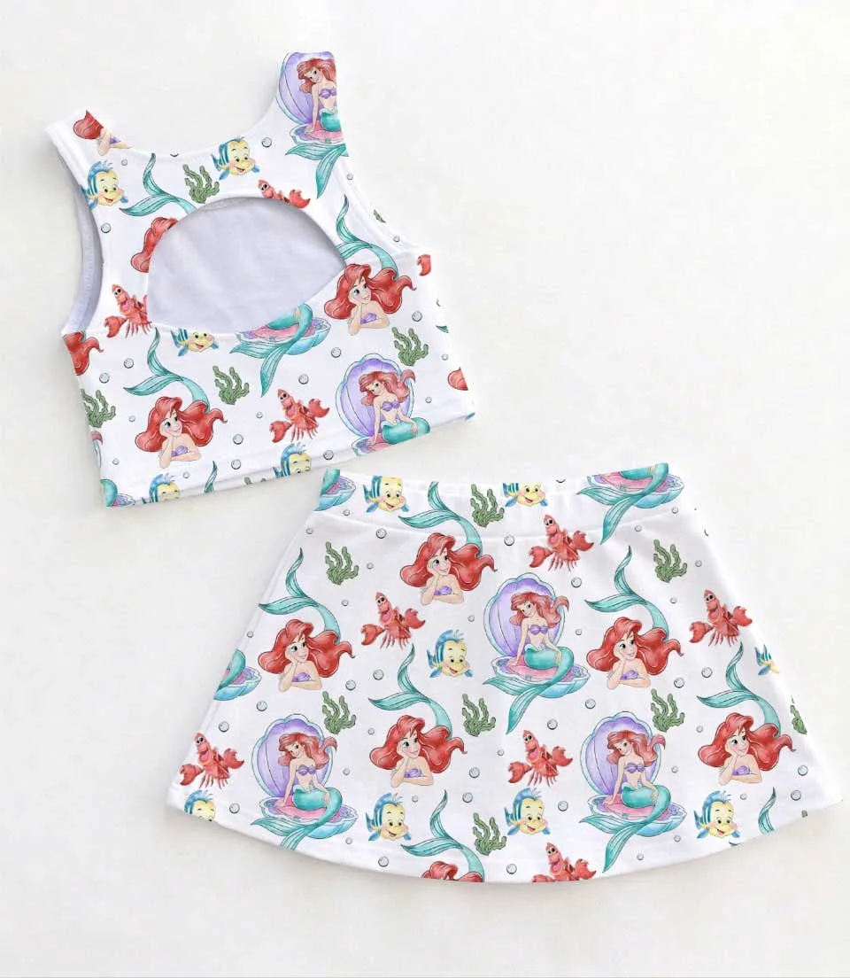 Disney The Little Mermaid Dress Set, Under the Sea Vacation Outfit - Image 2