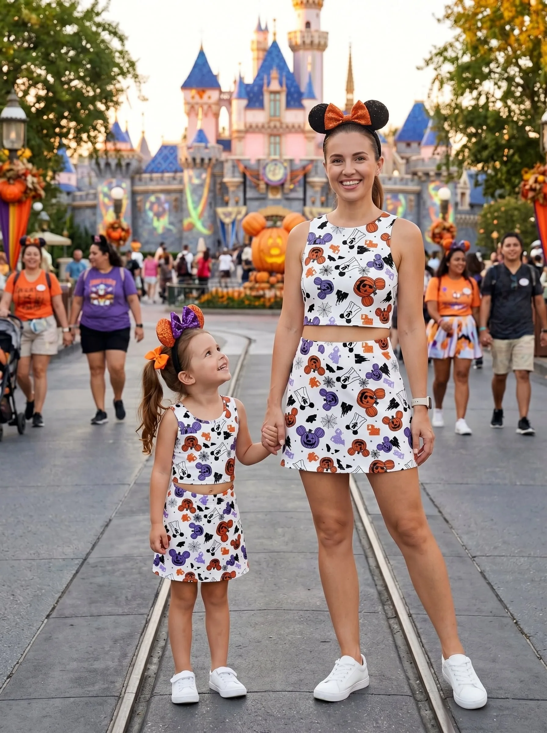 Disney Halloween Matching Dress Set, Mom And Me Cartoon Outfit, Disneyland Family Trip Clothes - Image 3