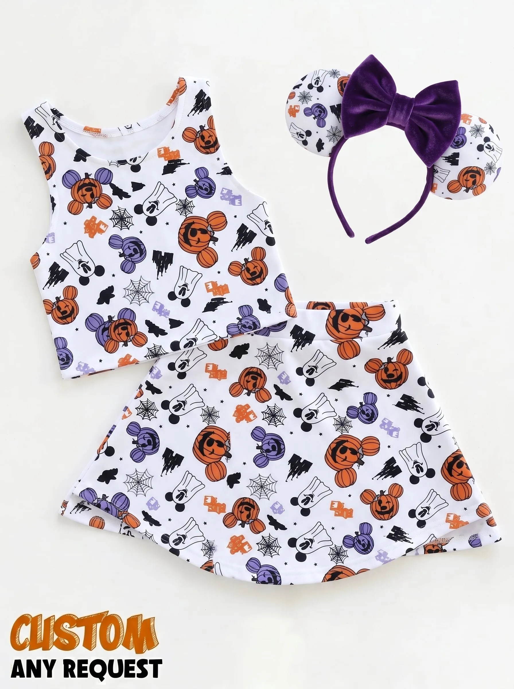 Disney Halloween Matching Dress Set, Mom And Me Cartoon Outfit, Disneyland Family Trip Clothes