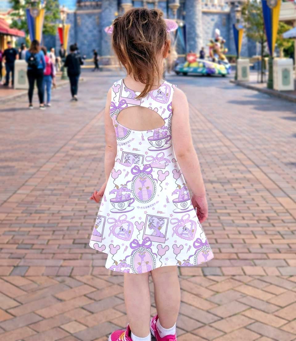 Disney Figment Matching Mom and Me Dress Set, EPCOT Family Vacation Theme Park Outfit - Image 4