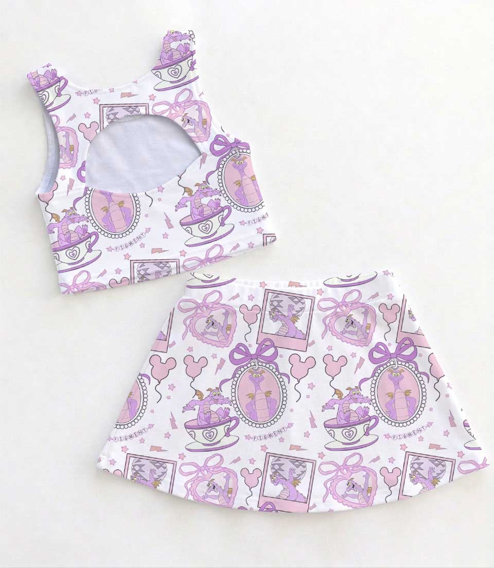 Disney Figment Matching Mom and Me Dress Set, EPCOT Family Vacation Theme Park Outfit - Image 2