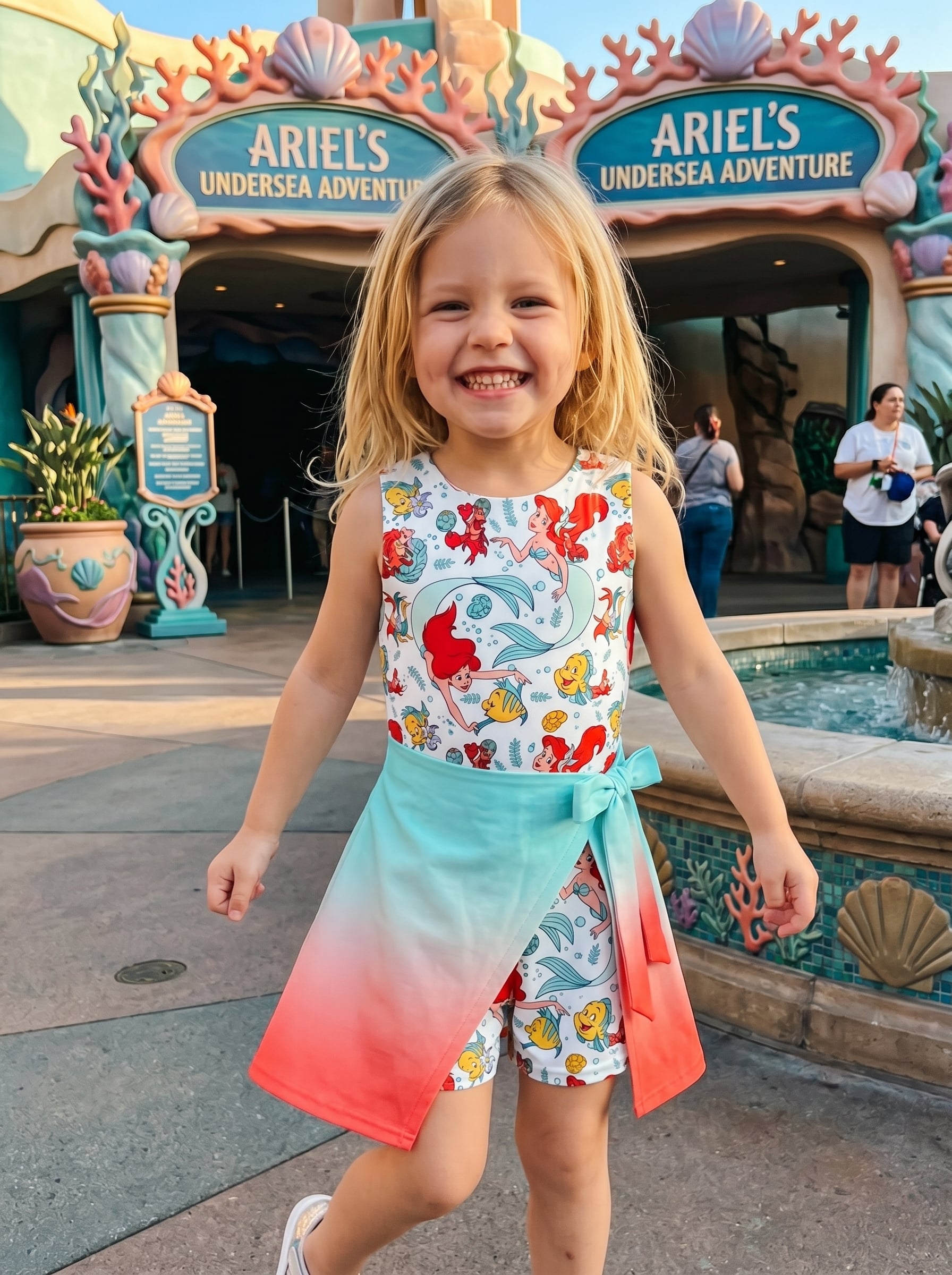 The Little Mermaid Ombre Tennis Dress Skirt, Disney Tennis Skort For Women - Image 4