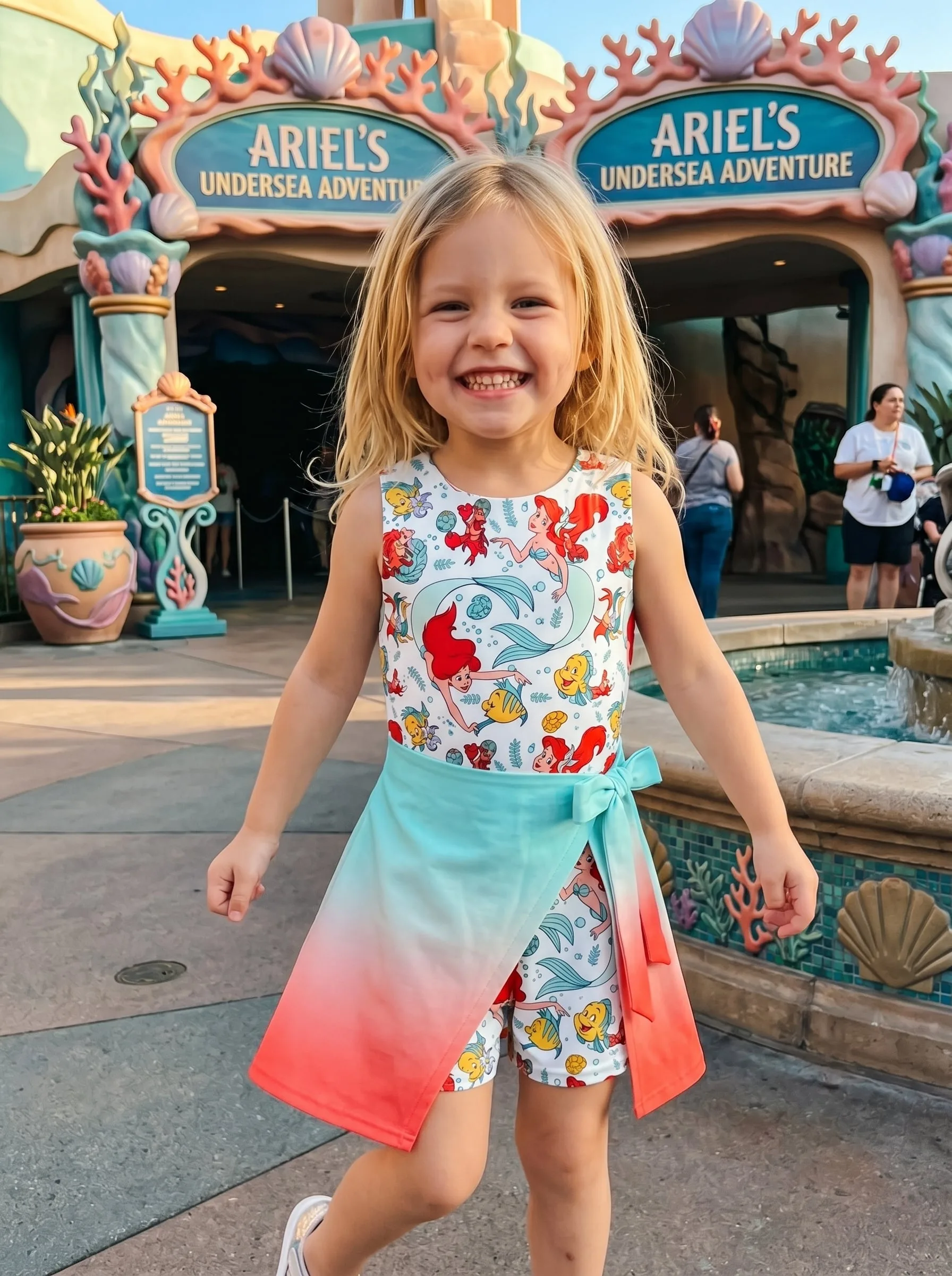 The Little Mermaid Ombre Tennis Dress Skirt, Disney Tennis Skort For Women - Image 4