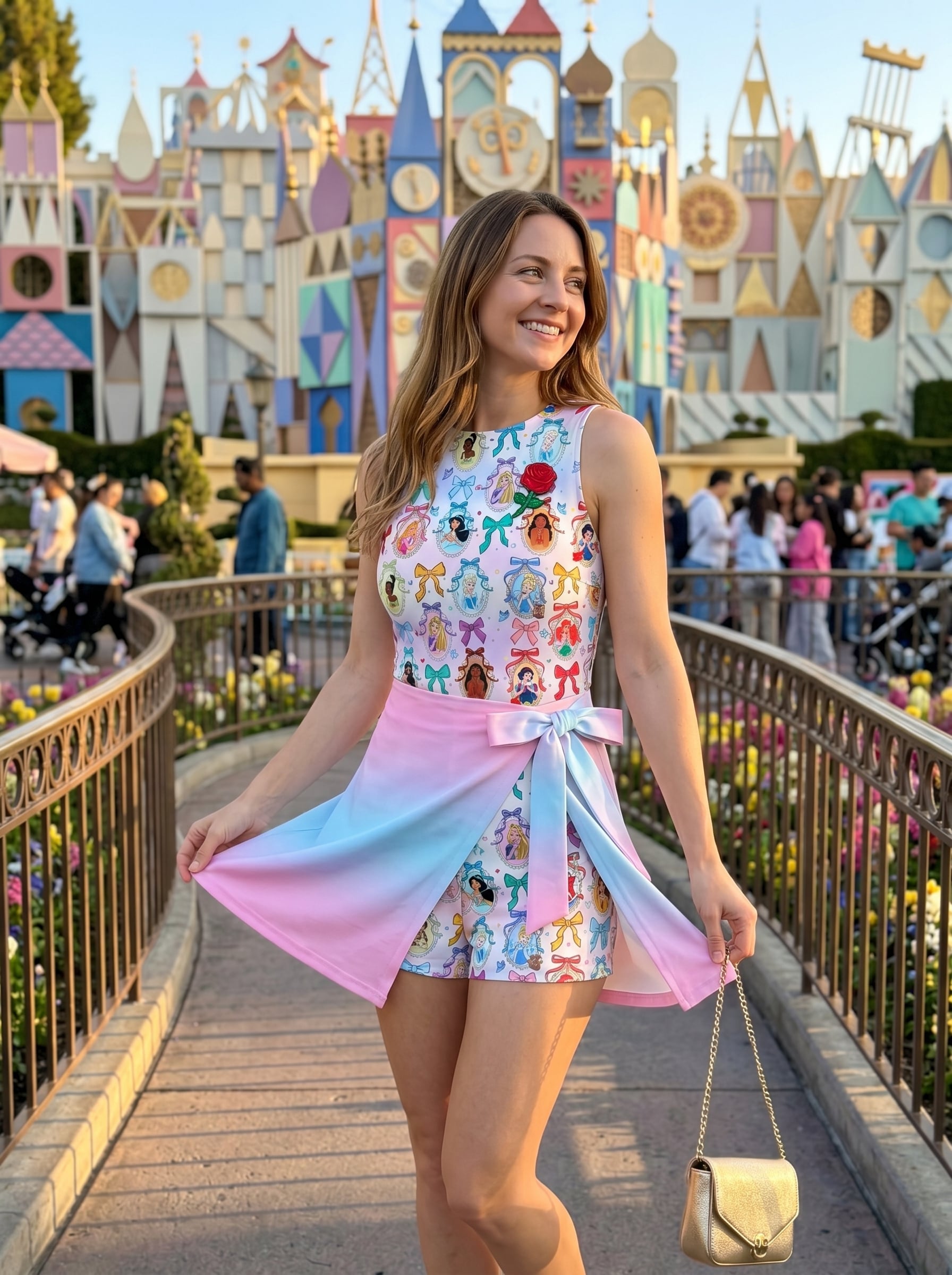 Disney Princess Ombre Tennis Dress Skirt, Disney Tennis Skort For Women - Image 3