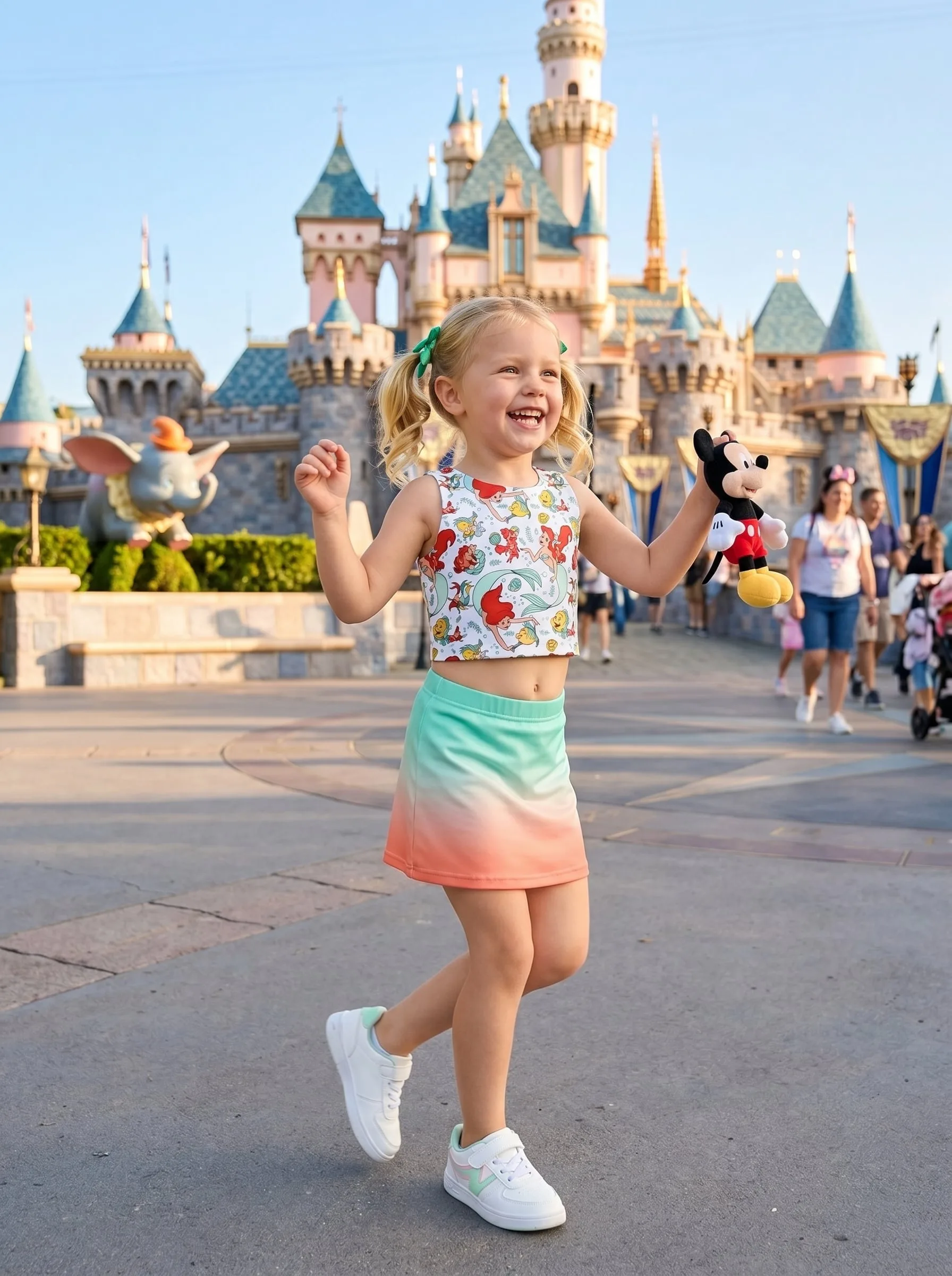 The Little Mermaid Ombre Matching Dress Set, Mom And Me Cartoon Outfit, Disneyland Family Trip Clothes - Image 2