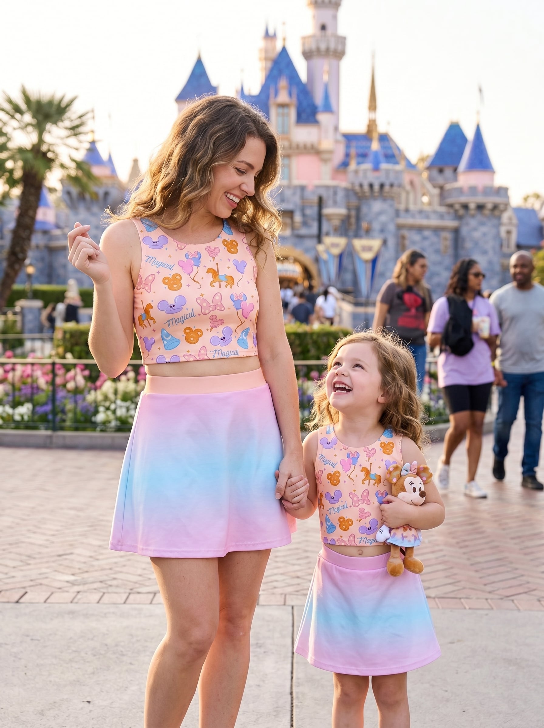 Disney Parks Ombre Matching Dress Set, Mom And Me Cartoon Outfit, Disneyland Family Trip Clothes - Image 5