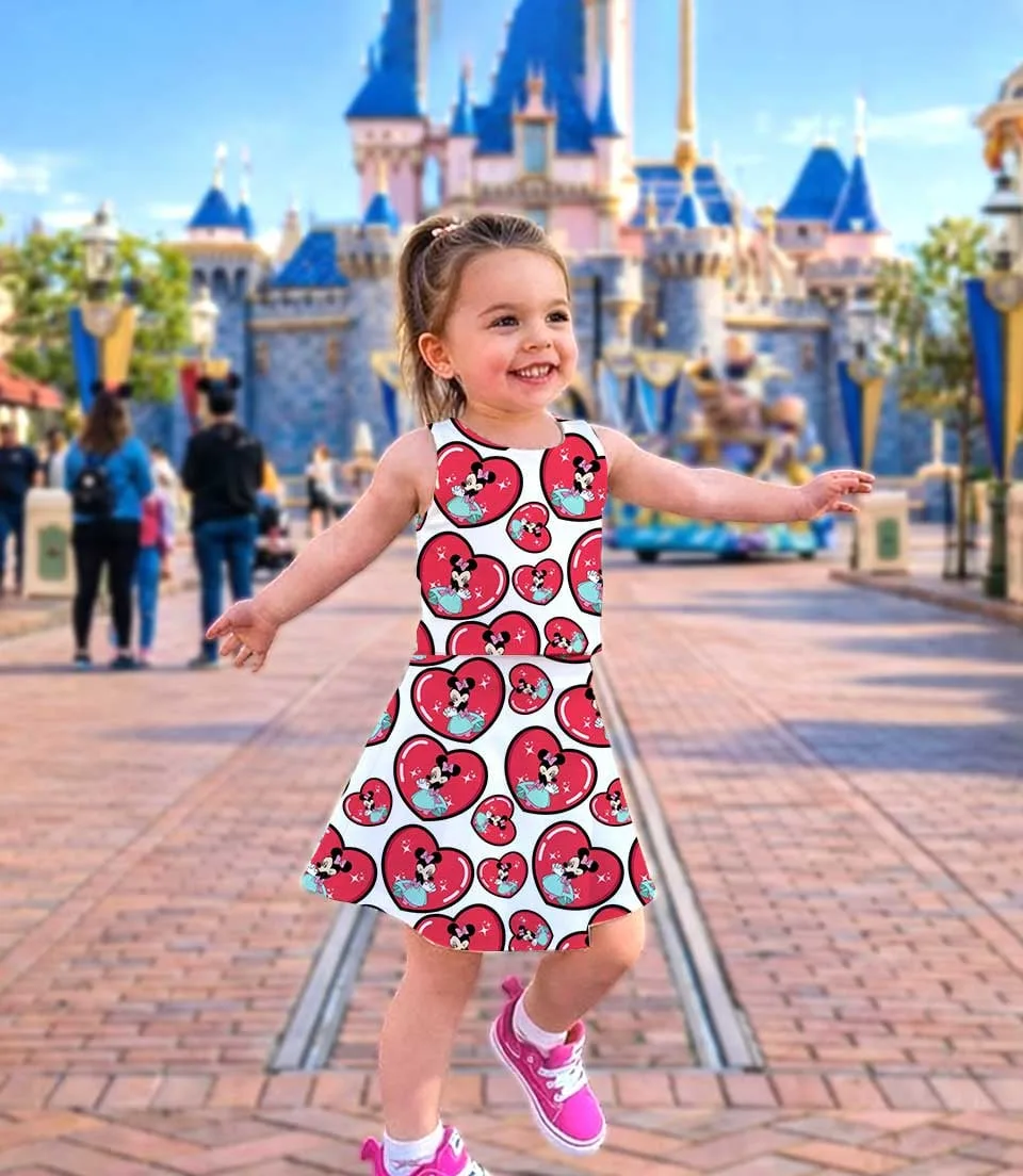 Disney Minnie Heart Family Matching Dress Set, Mother Daughter Disney Trip Outfit - Image 3
