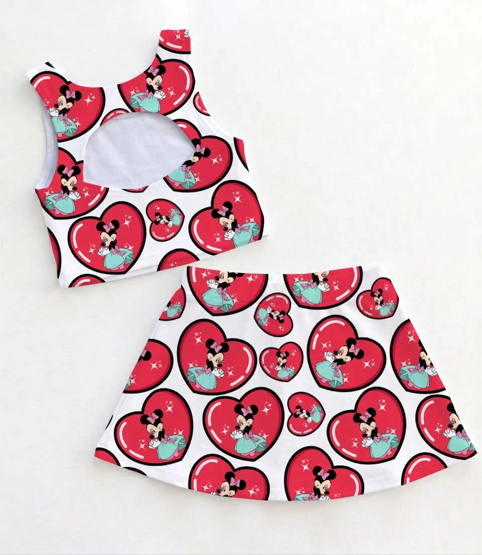 Disney Minnie Heart Family Matching Dress Set, Mother Daughter Disney Trip Outfit - Image 2