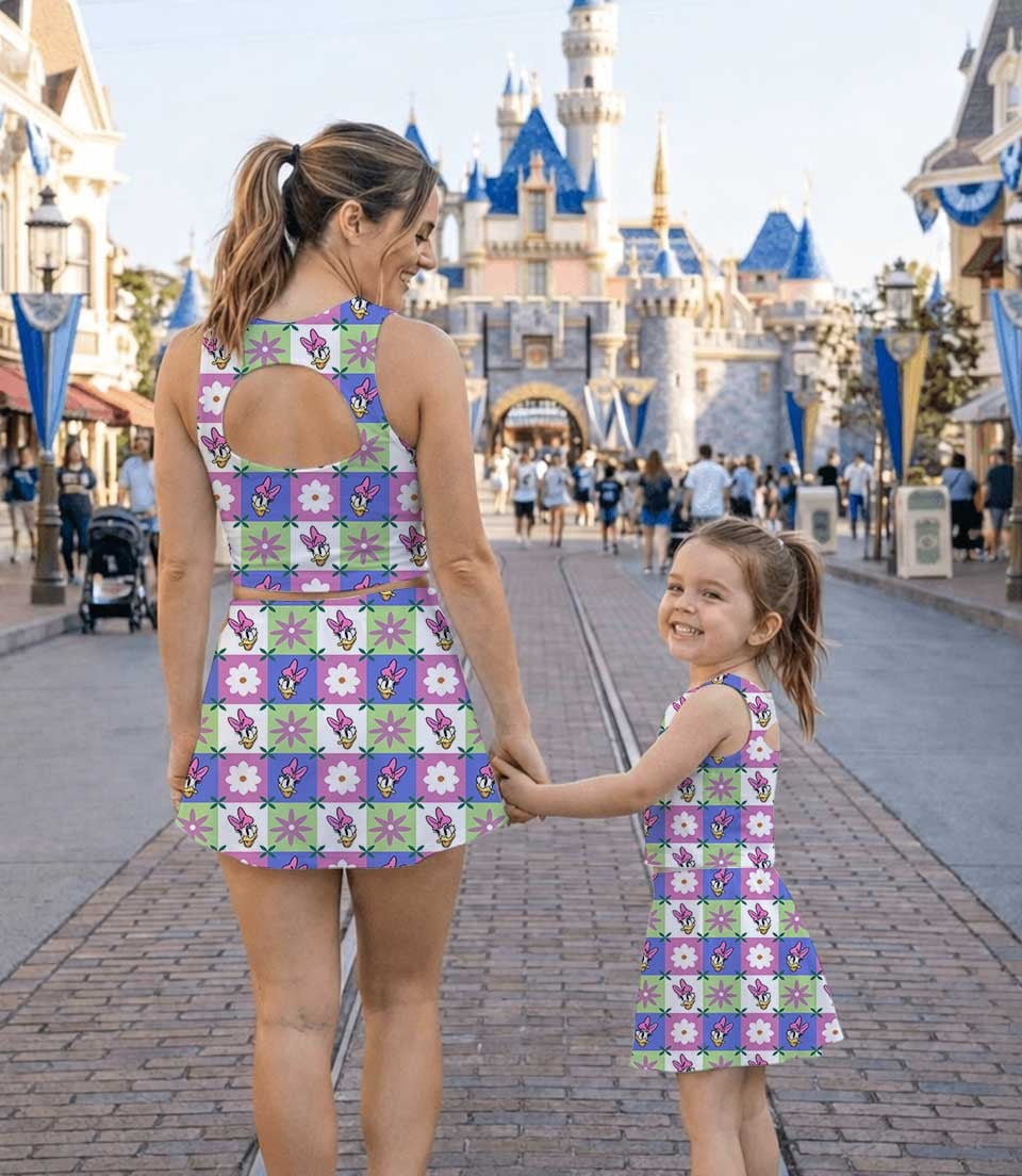 Disney Daisy Duck Matching Mom and Me Dress Set, Family Vacation Theme Park Outfit - Image 8