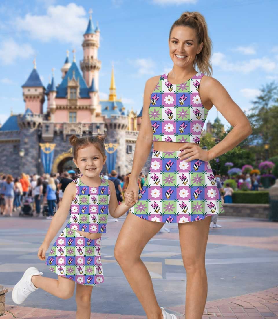 Disney Daisy Duck Matching Mom and Me Dress Set, Family Vacation Theme Park Outfit - Image 9