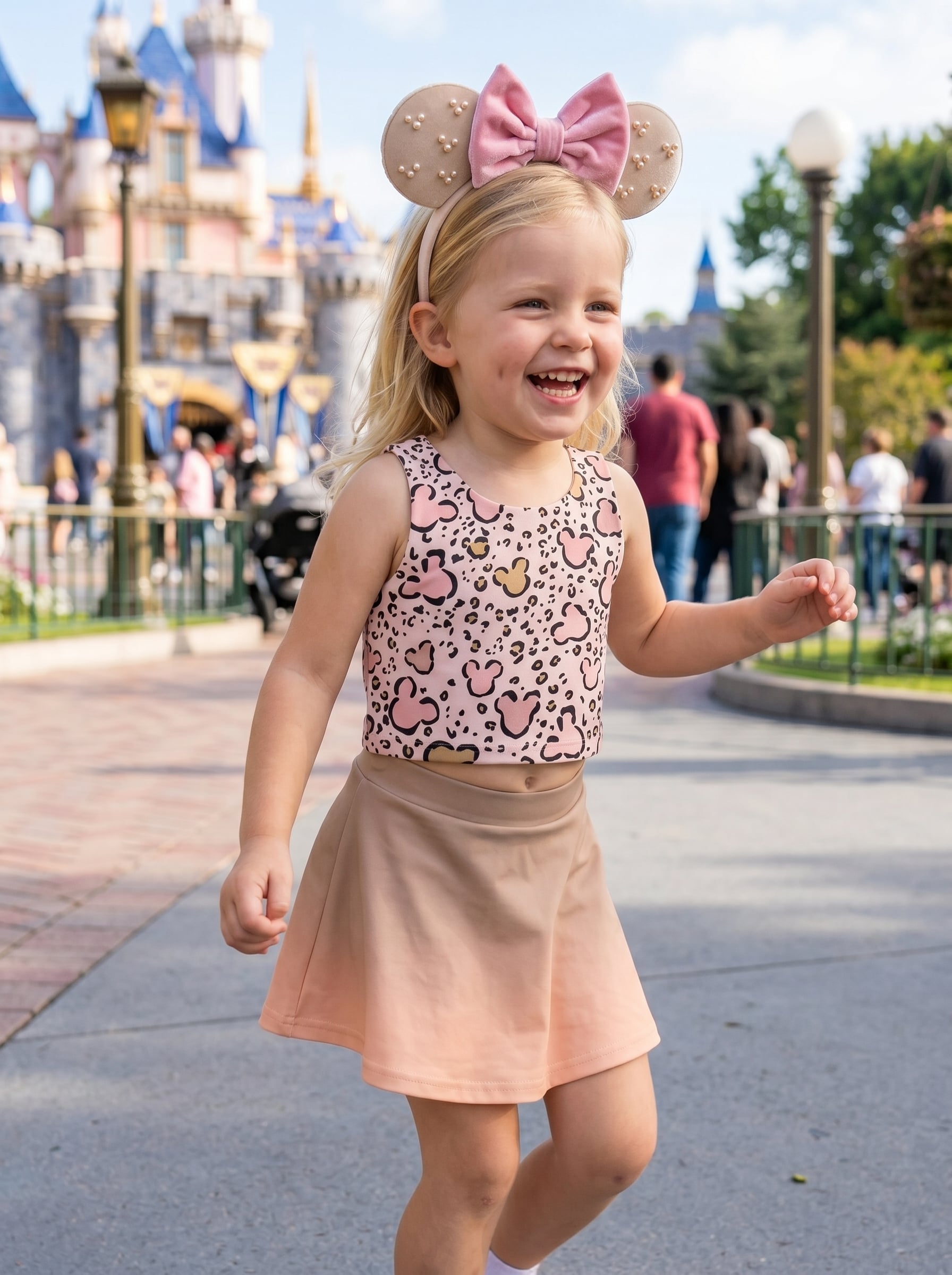 Leopard Mickey Ombre Matching Dress Set, Mom And Me Cartoon Outfit, Disneyland Family Trip Clothes - Image 4