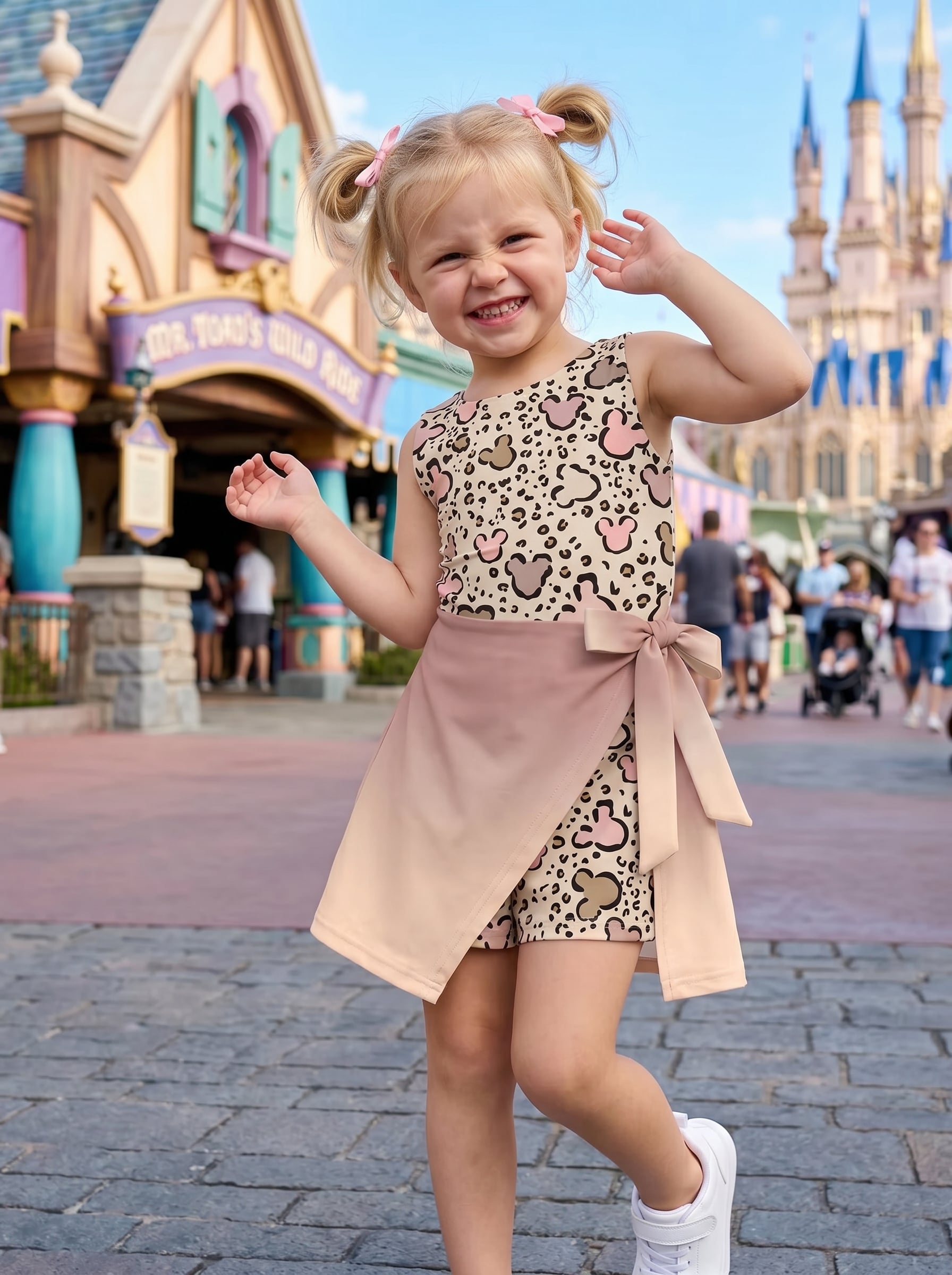 Leopard Mickey Ombre Tennis Dress Skirt, Disney Tennis Skort For Women - Image 3
