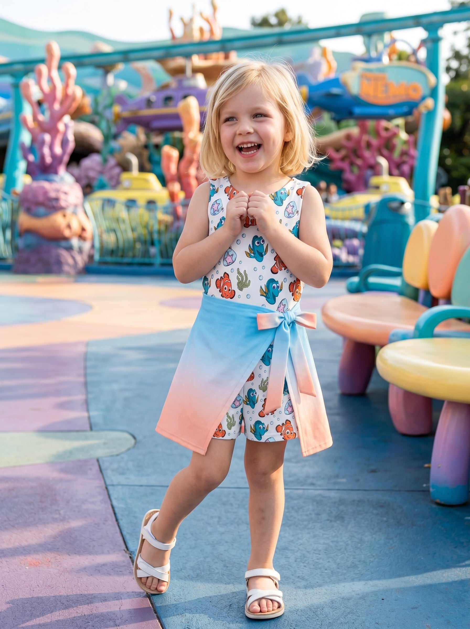 Finding Nemo Ombre Tennis Dress Skirt, Disney Tennis Skort For Women - Image 4