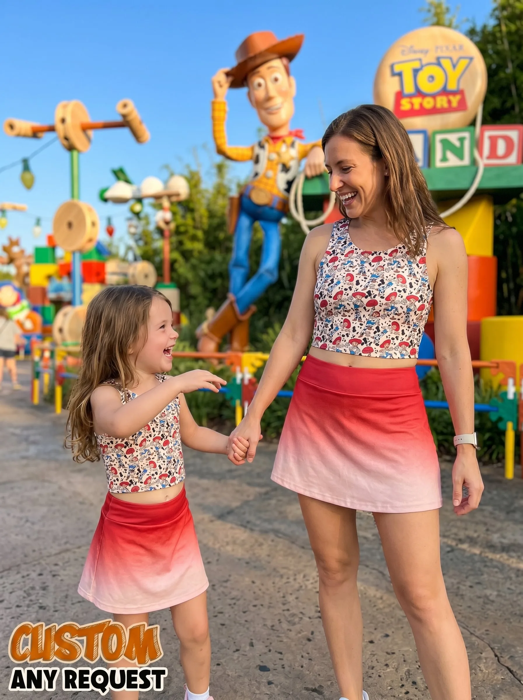 Toy Story Jessie Ombre Matching Dress Set, Mom And Me Cartoon Outfit, Disneyland Family Trip Clothes - Image 2