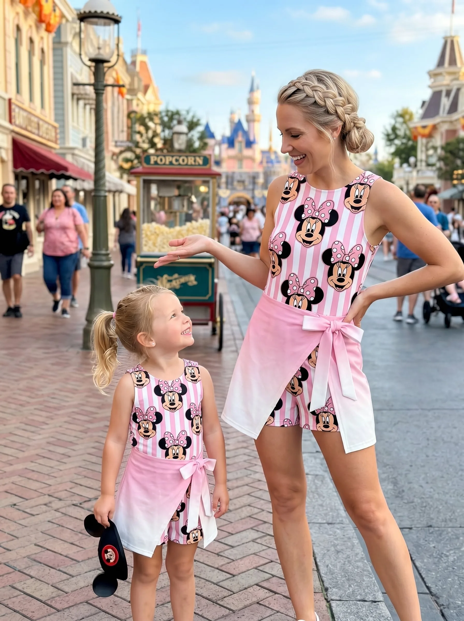 Minnie Mouse Ombre Tennis Dress Skirt, Disney Tennis Skort For Women - Image 4