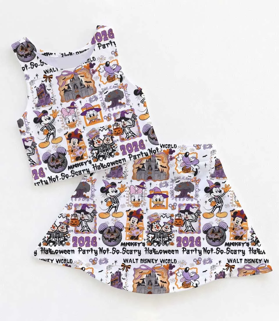 Disney Mickey and Friends Halloween Dress Set, Spooky Season Vacation Outfit