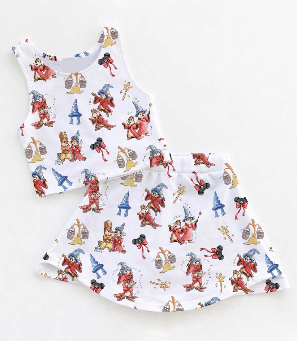 Disney Fantasia Sorcerer Mickey Matching Mom and Me Dress Set, Magical Theme Park Vacation Outfit