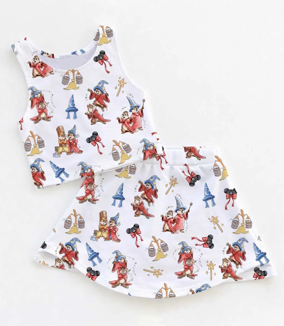 Disney Fantasia Sorcerer Mickey Matching Mom and Me Dress Set, Magical Theme Park Vacation Outfit