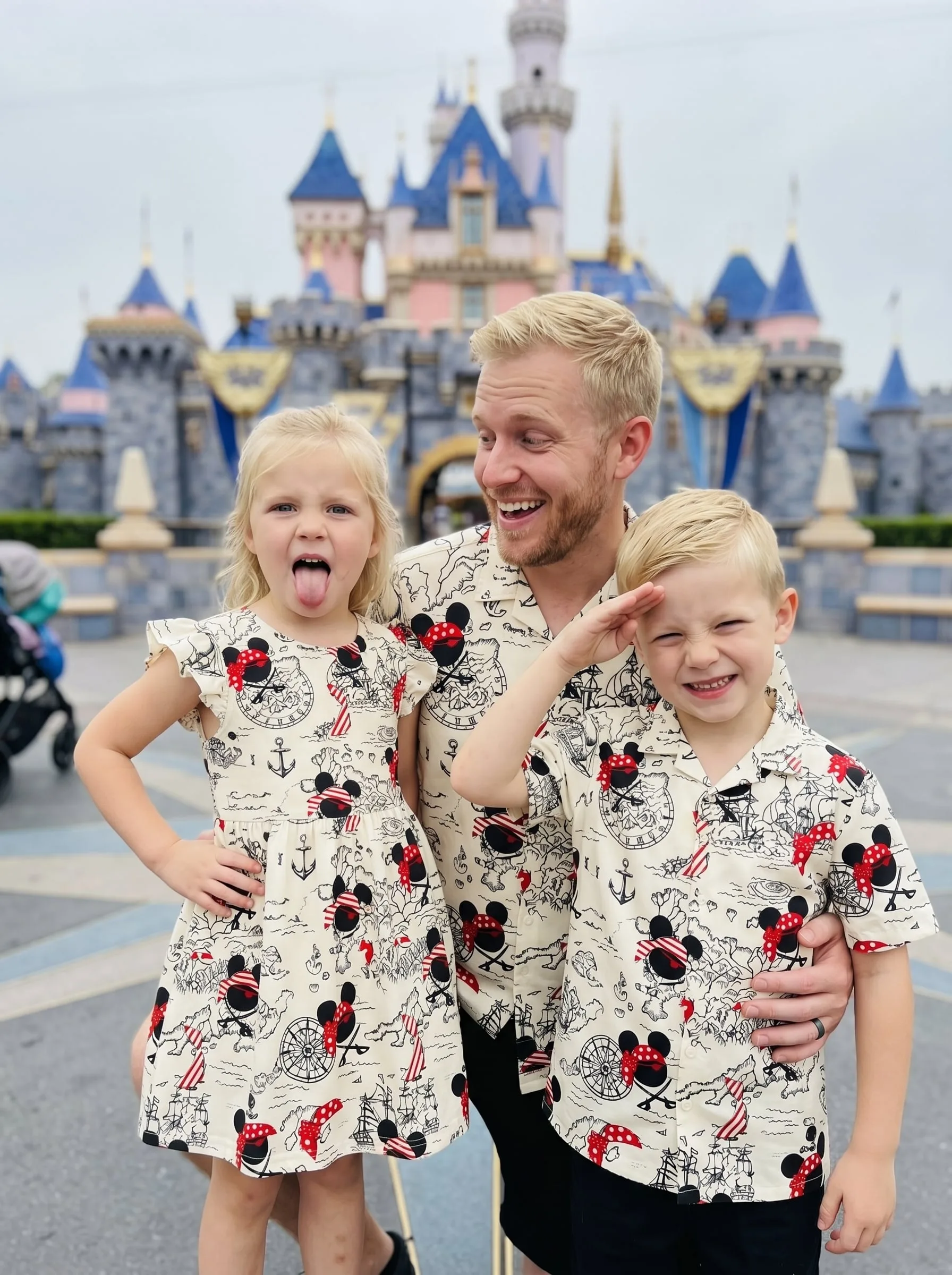 Mickey Cruise Dress Set, Disney Family Matching Vacation Outfit, Mickey Button Shirt And Skater Dress Summer Cruise Gift - Image 2