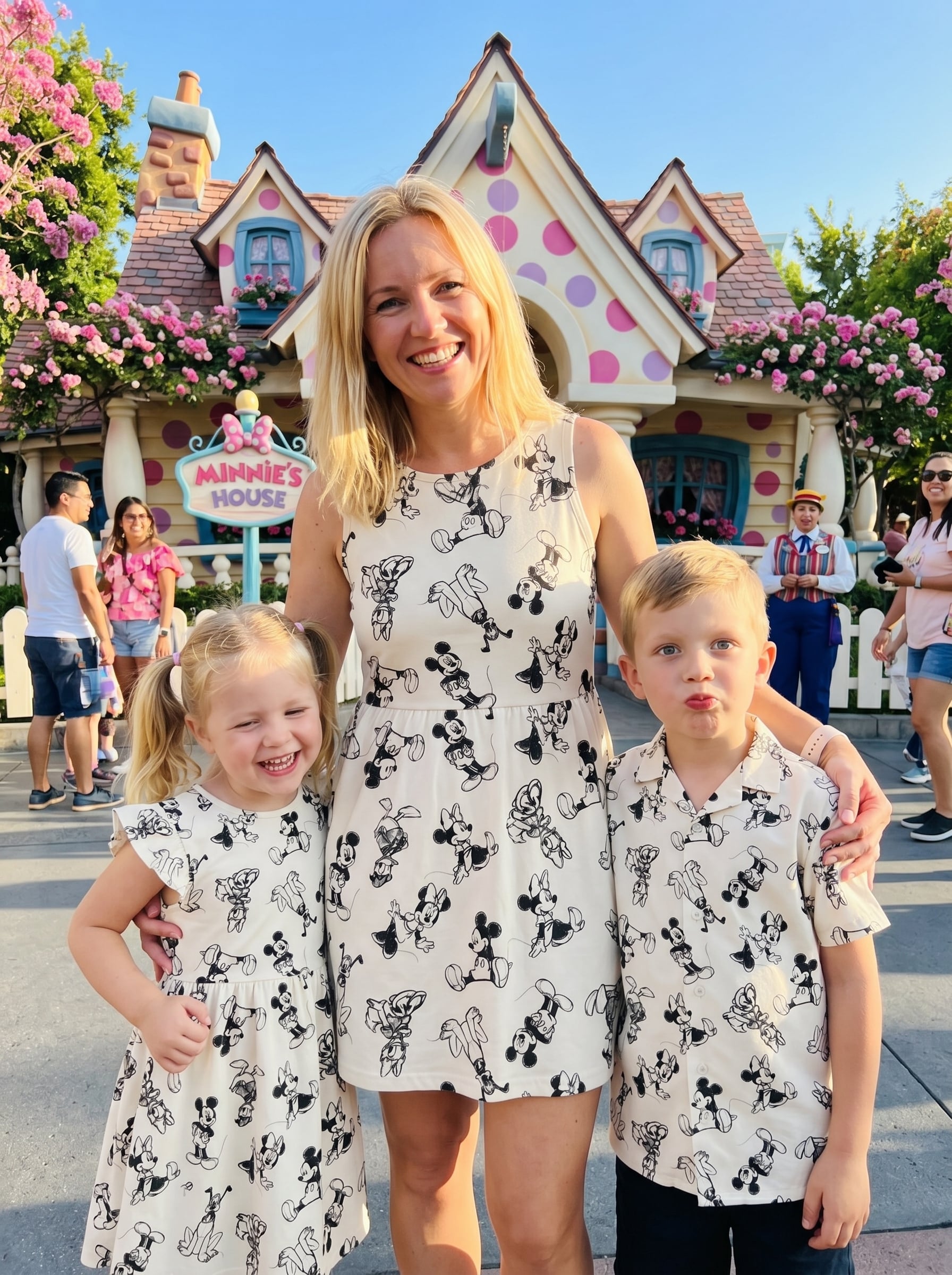 Classic Mickey Mouse Family Matching Outfit, Disney Minimalist Skater Dress - Image 3