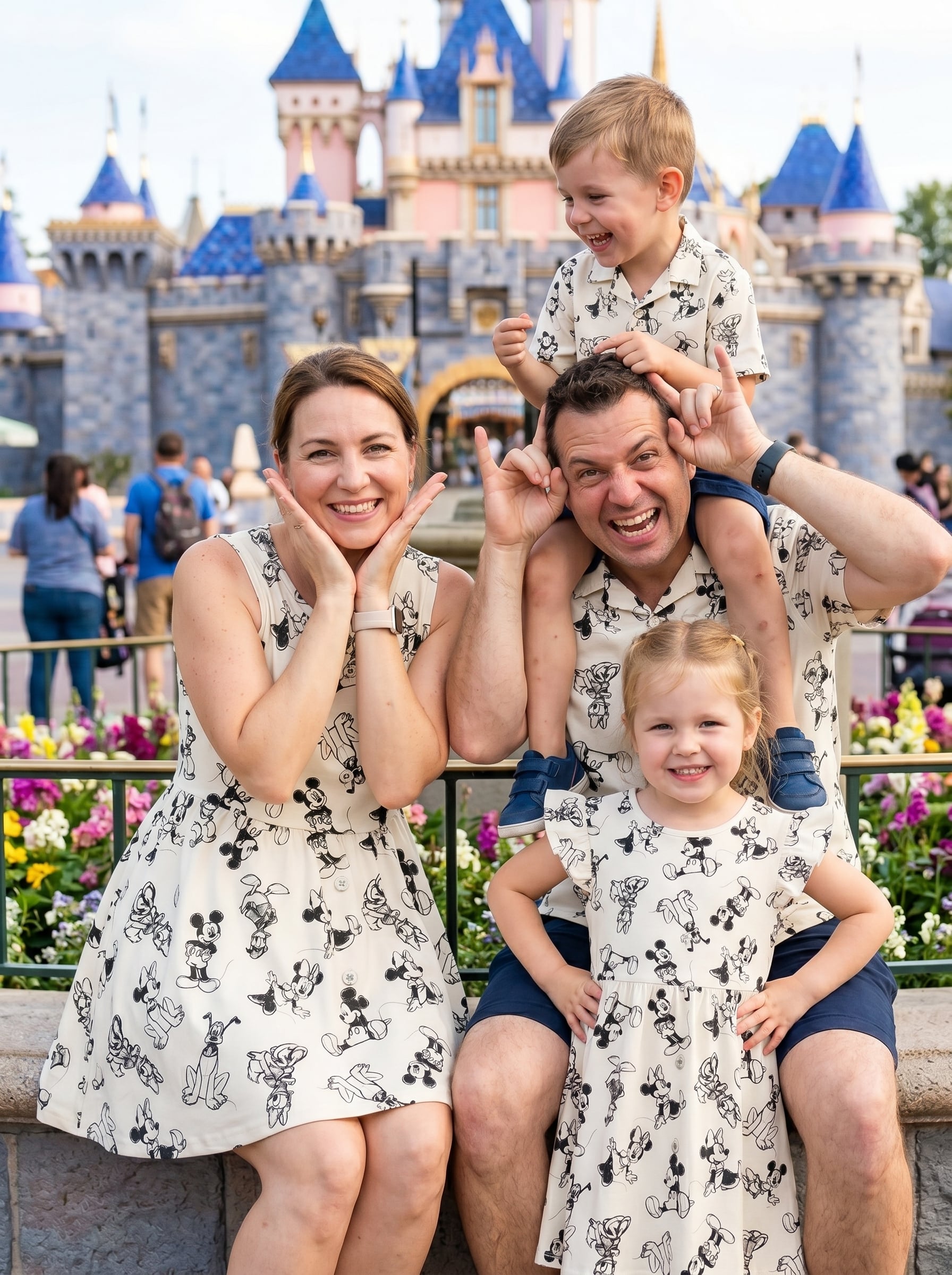 Classic Mickey Mouse Family Matching Outfit, Disney Minimalist Skater Dress - Image 5