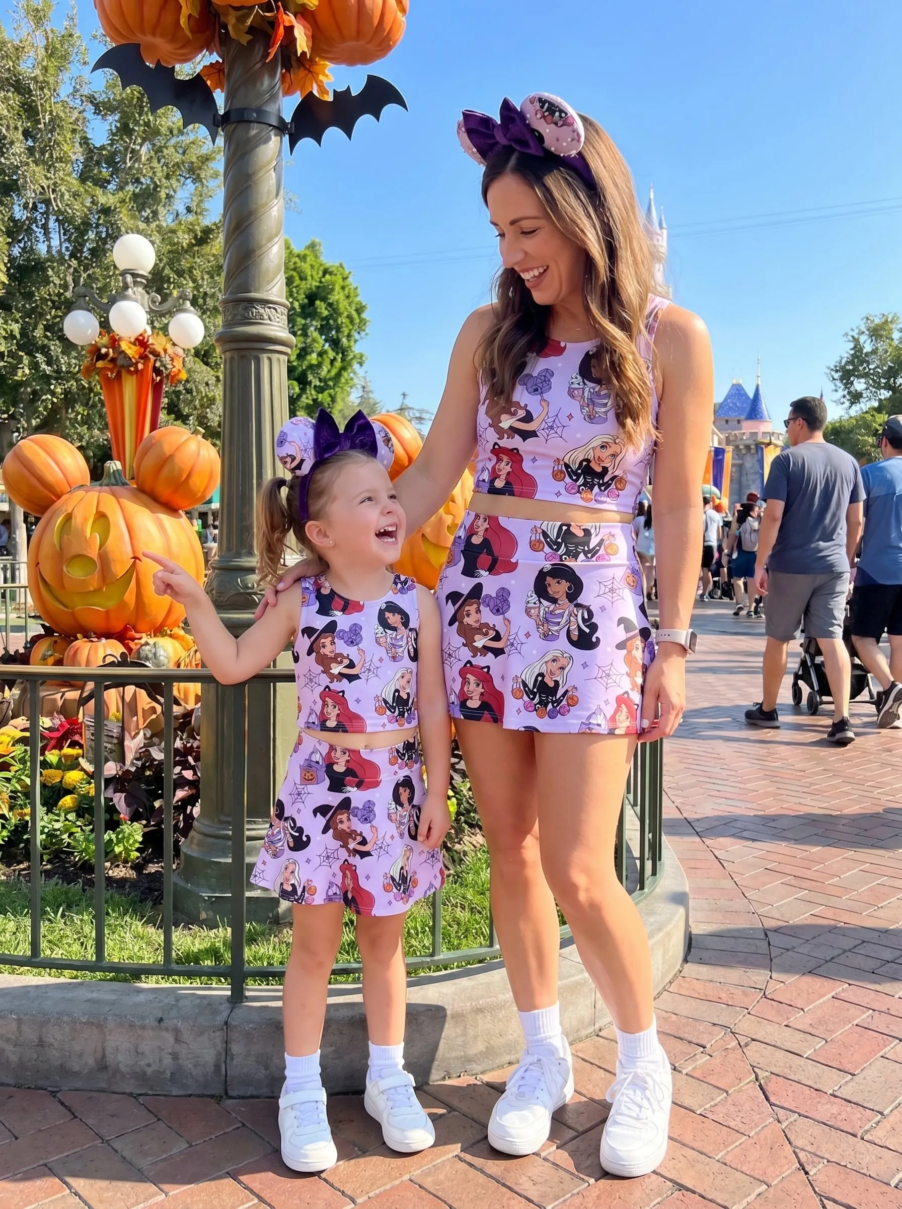 Disney Princess Halloween Matching Dress Set, Mom And Me Cartoon Outfit, Disneyland Family Trip Clothes - Image 5