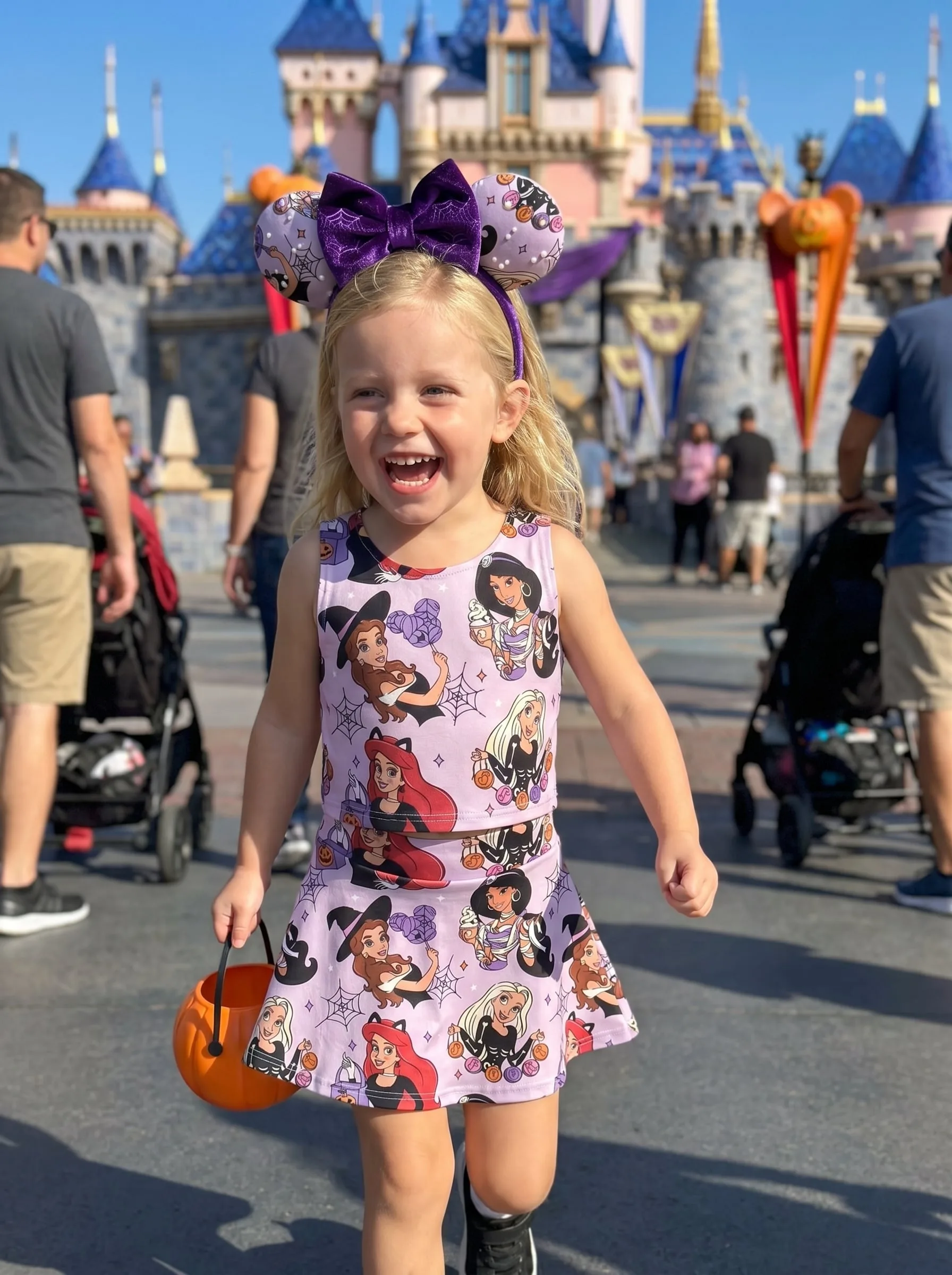 Disney Princess Halloween Matching Dress Set, Mom And Me Cartoon Outfit, Disneyland Family Trip Clothes - Image 2