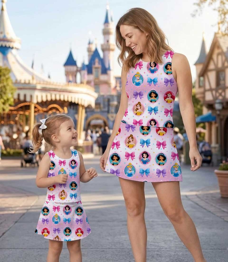 Disney Princess Matching Mom and Me Dress Set, Family Vacation Theme Park Outfit - Image 7