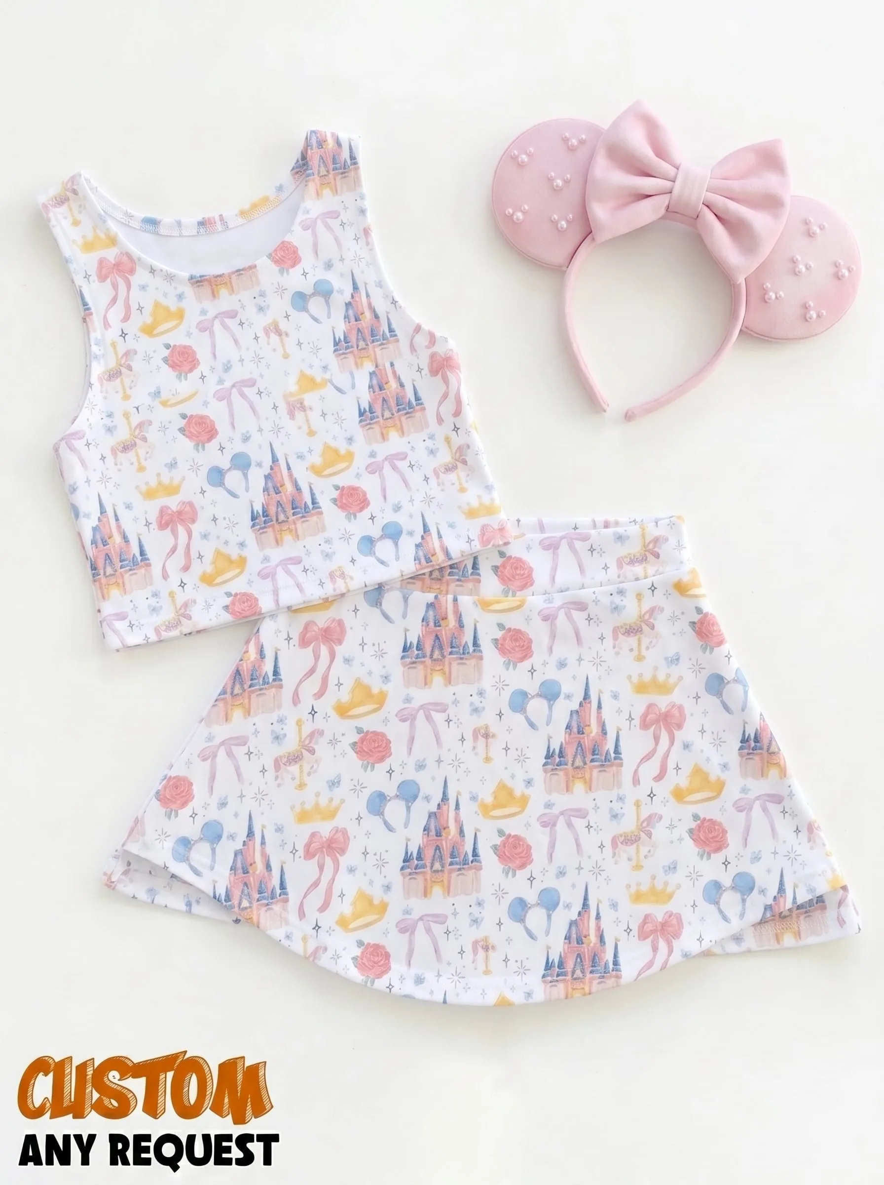 Disney Princess Castle Matching Dress Set, Mom And Me Outfit, Disneyland Family Trip Clothes