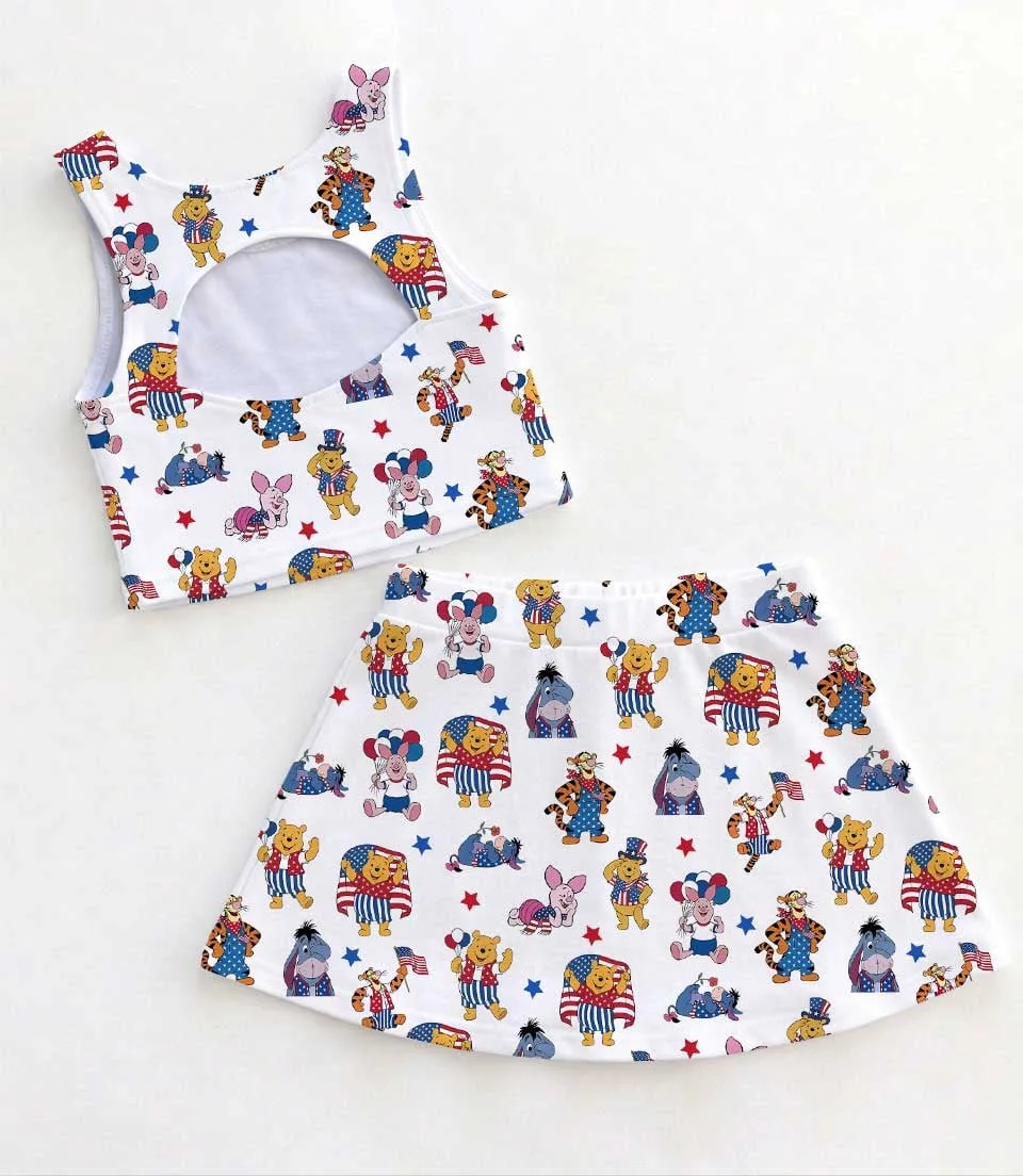 Disney Winnie the Pooh & Friends 4th of July Matching Mom and Me Dress Set, Patriotic Independence Day Vacation Outfit - Image 2