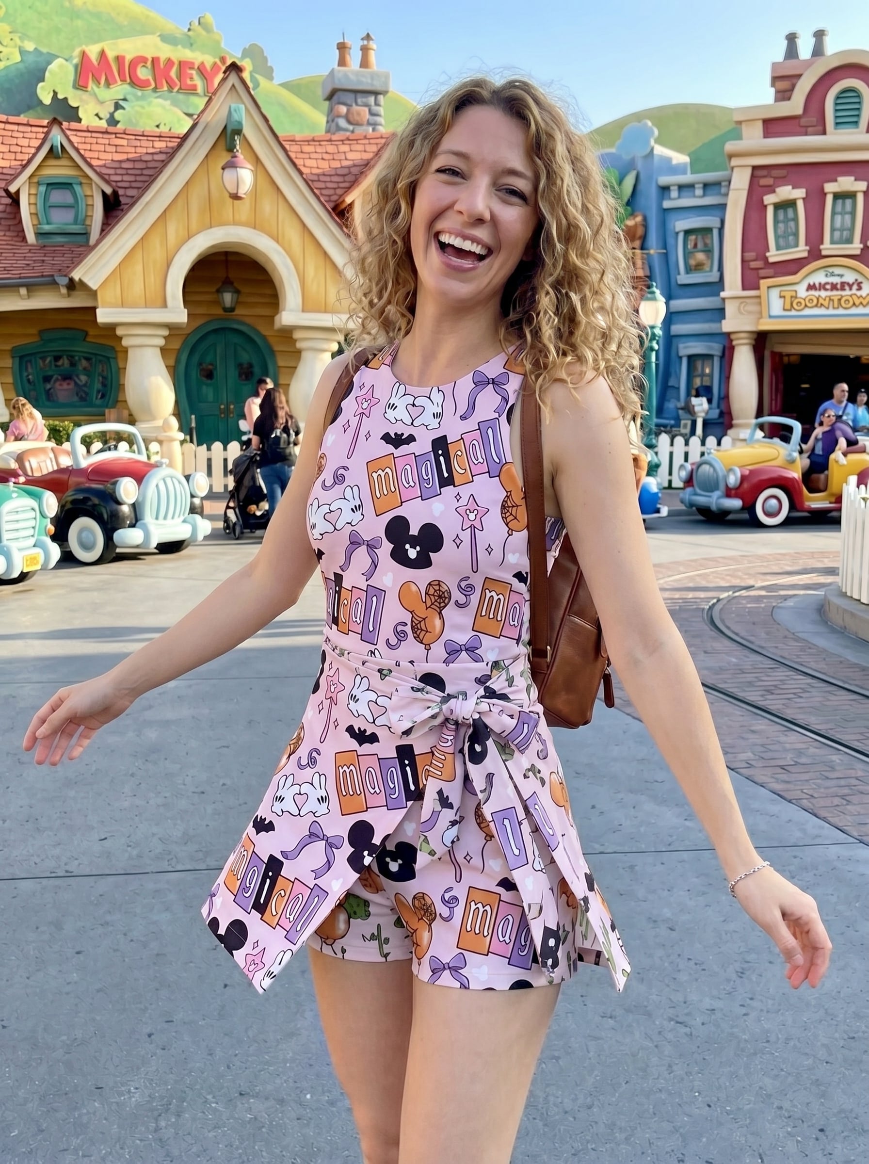 Magical Mickey Tennis Dress Skirt, Disney Park Vacation Outfit, Magical Mickey Skort Dress - Image 2