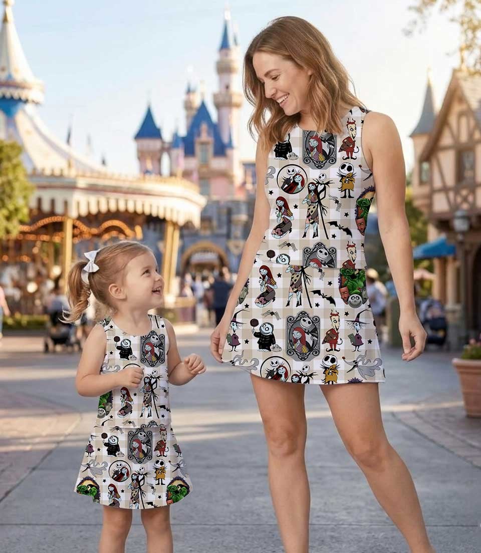 Disney Tim Burton's The Nightmare Before Christmas Matching Mom and Me Dress Set, Family Vacation Theme Park Outfit - Image 7
