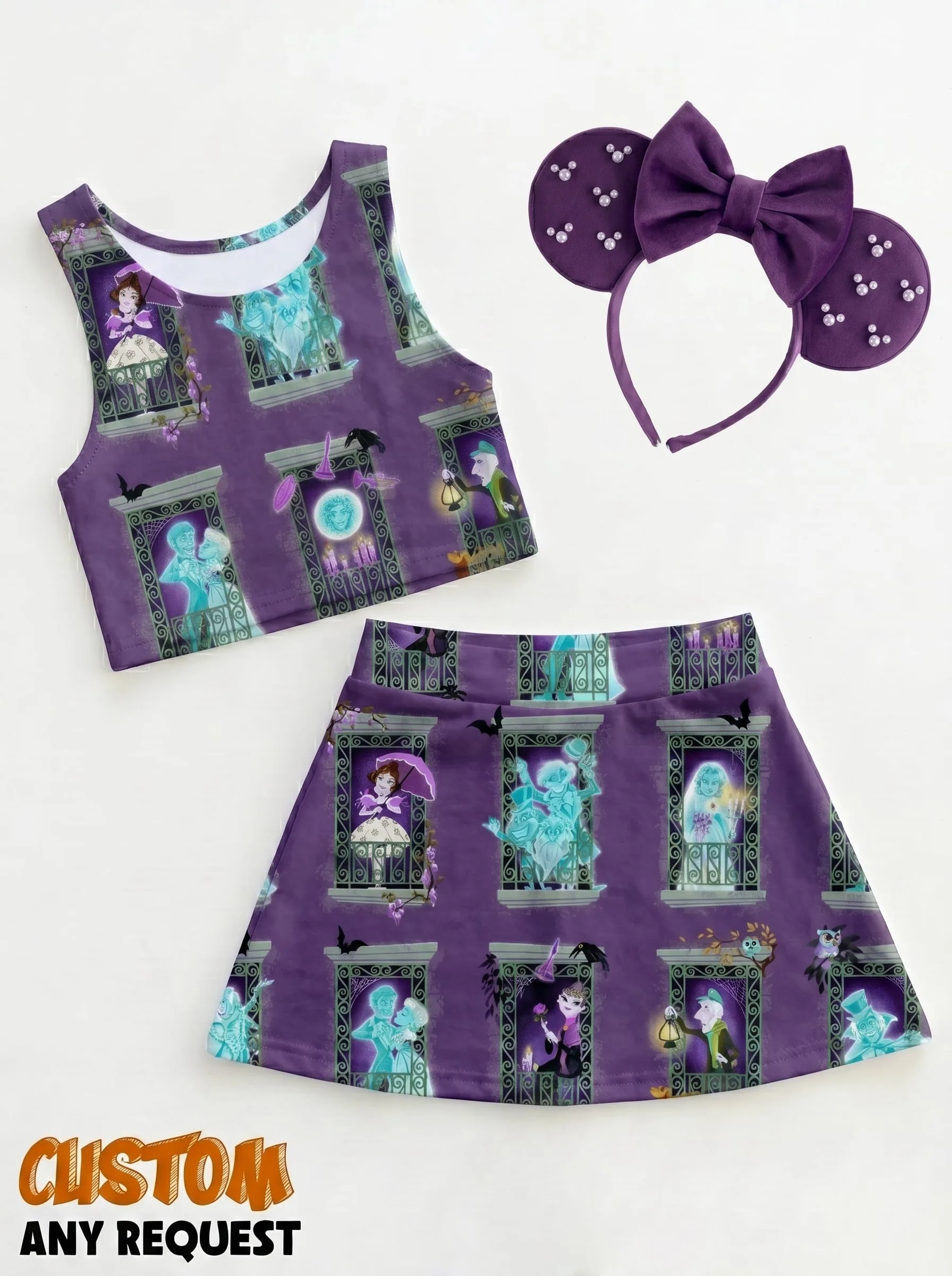 Haunted Mansion Matching Dress Set, Mom And Me Outfit, Disney Park Vacation Clothes