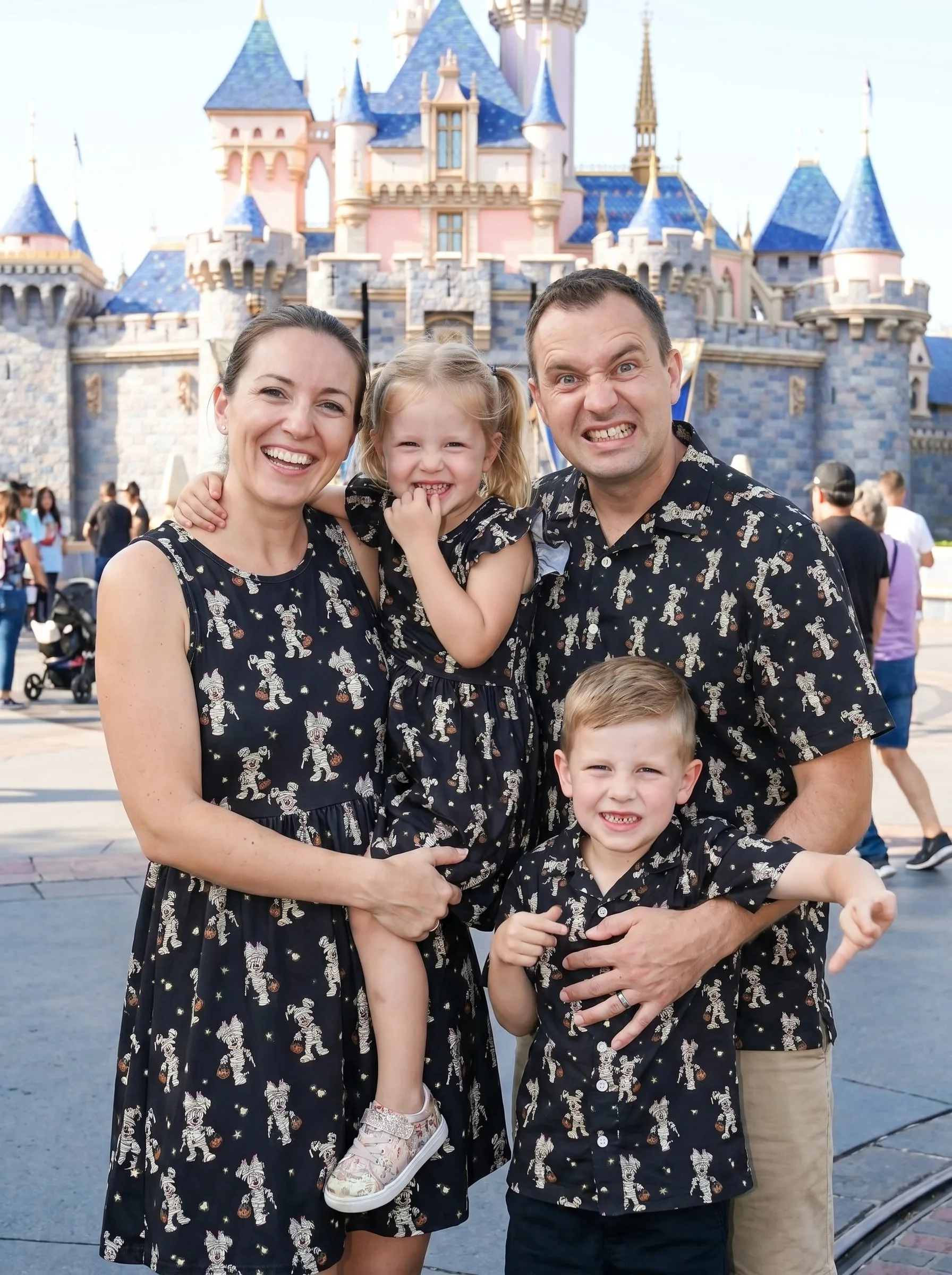 Mickey Halloween Button Shirt Disney Matching Outfits, Skater Dress Button Up Gift for Her Halloween Set