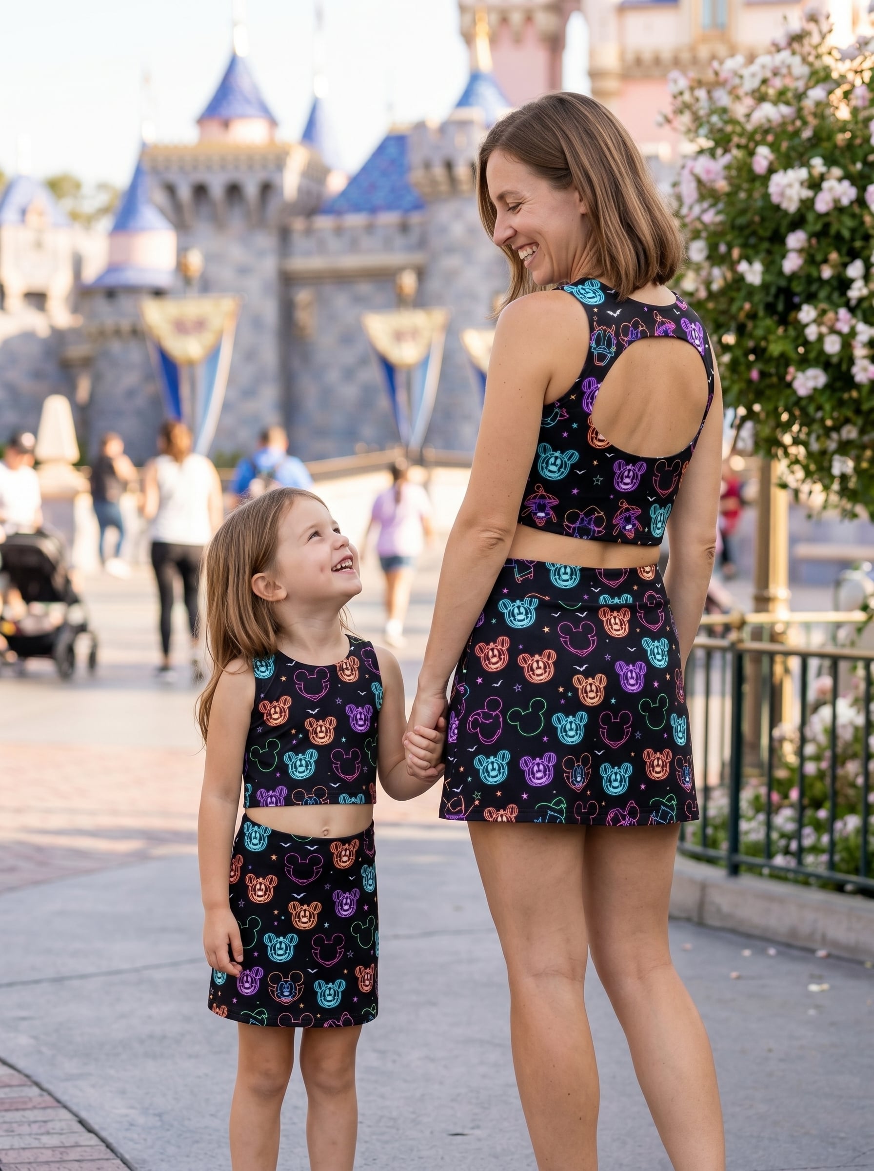 Neon Mickey Halloween Tennis Dress Skirt, Disney Park Vacation Outfit, Mickey Halloween Skort Dress - Image 4