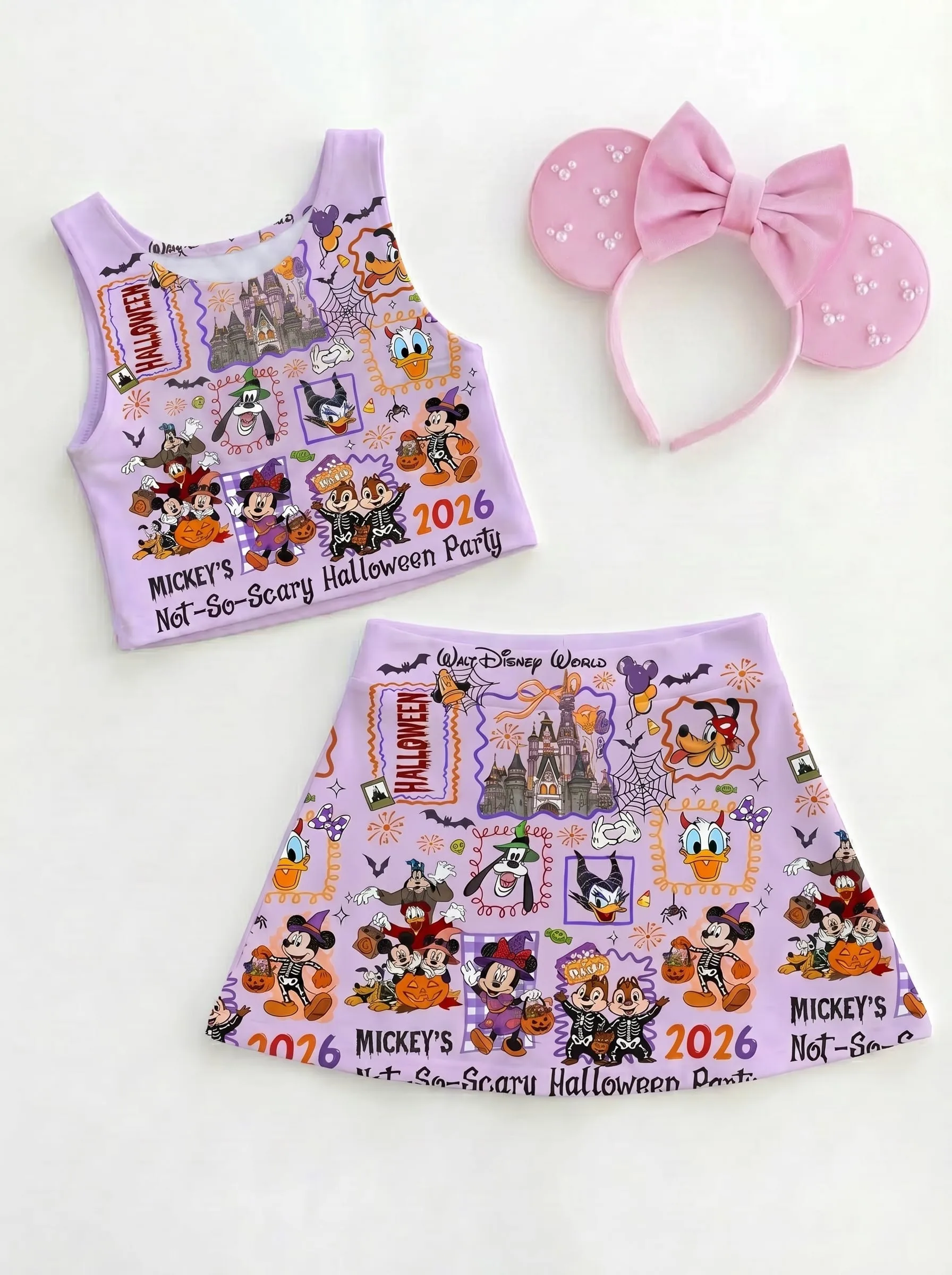 Mickey Halloween Matching Dress Set, Mom And Me Outfit, Disney Park Vacation Clothes
