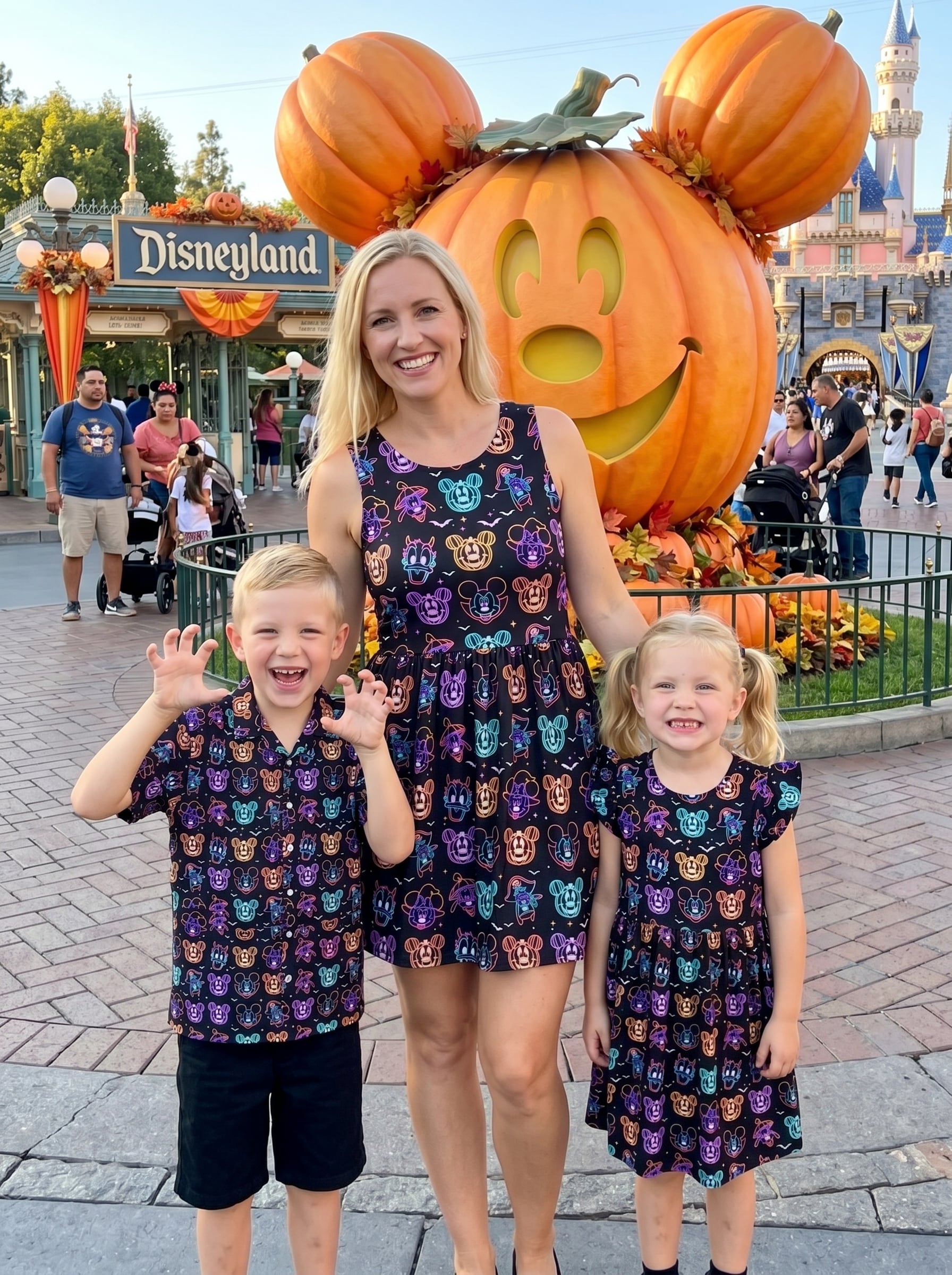 Neon Mickey Halloween Matching Family Set, Disney Halloween Family Outfit, Magic Kingdom Trip Clothes - Image 5