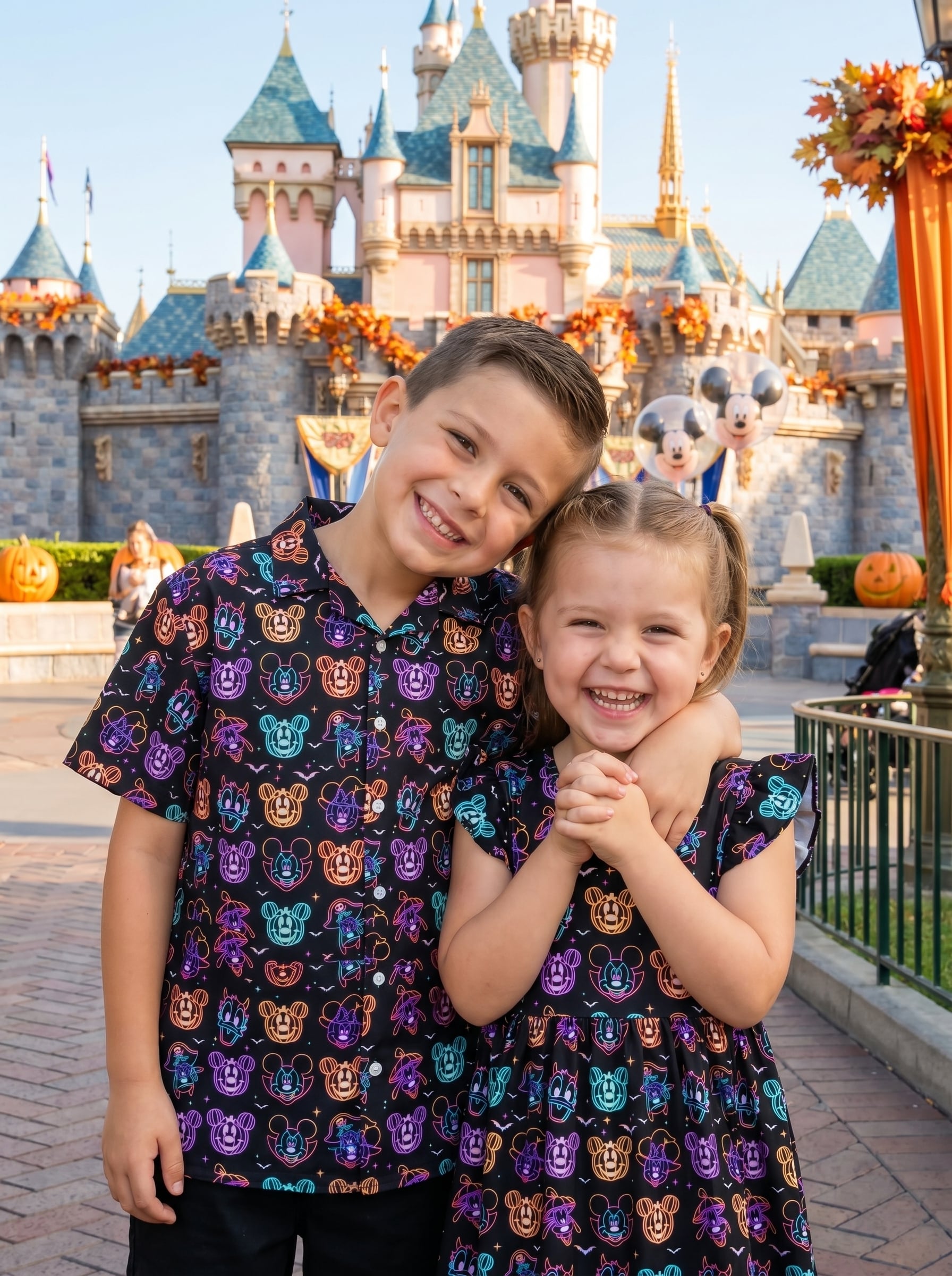 Neon Mickey Halloween Matching Family Set, Disney Halloween Family Outfit, Magic Kingdom Trip Clothes - Image 4