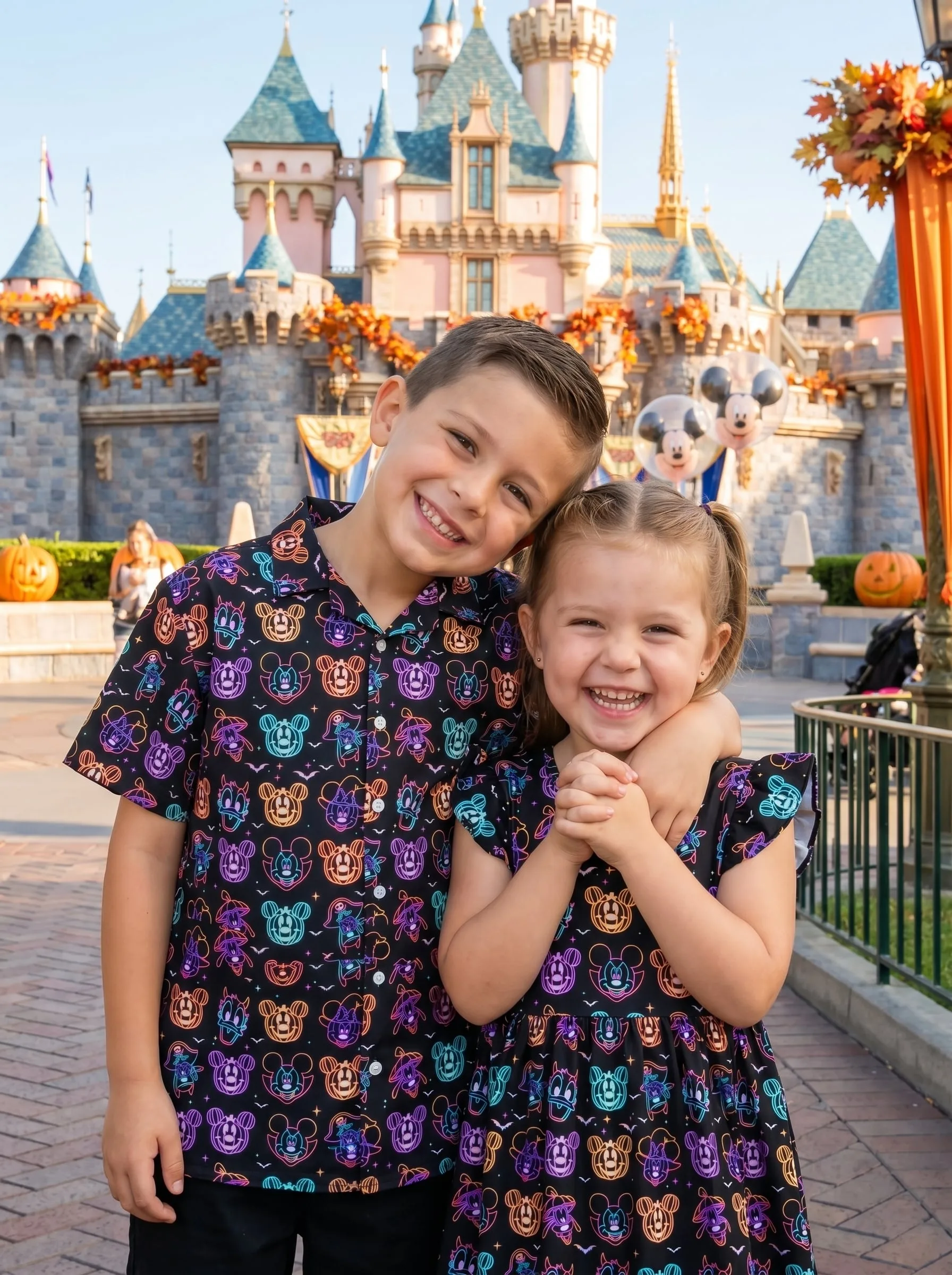Neon Mickey Halloween Matching Family Set, Disney Halloween Family Outfit, Magic Kingdom Trip Clothes - Image 4